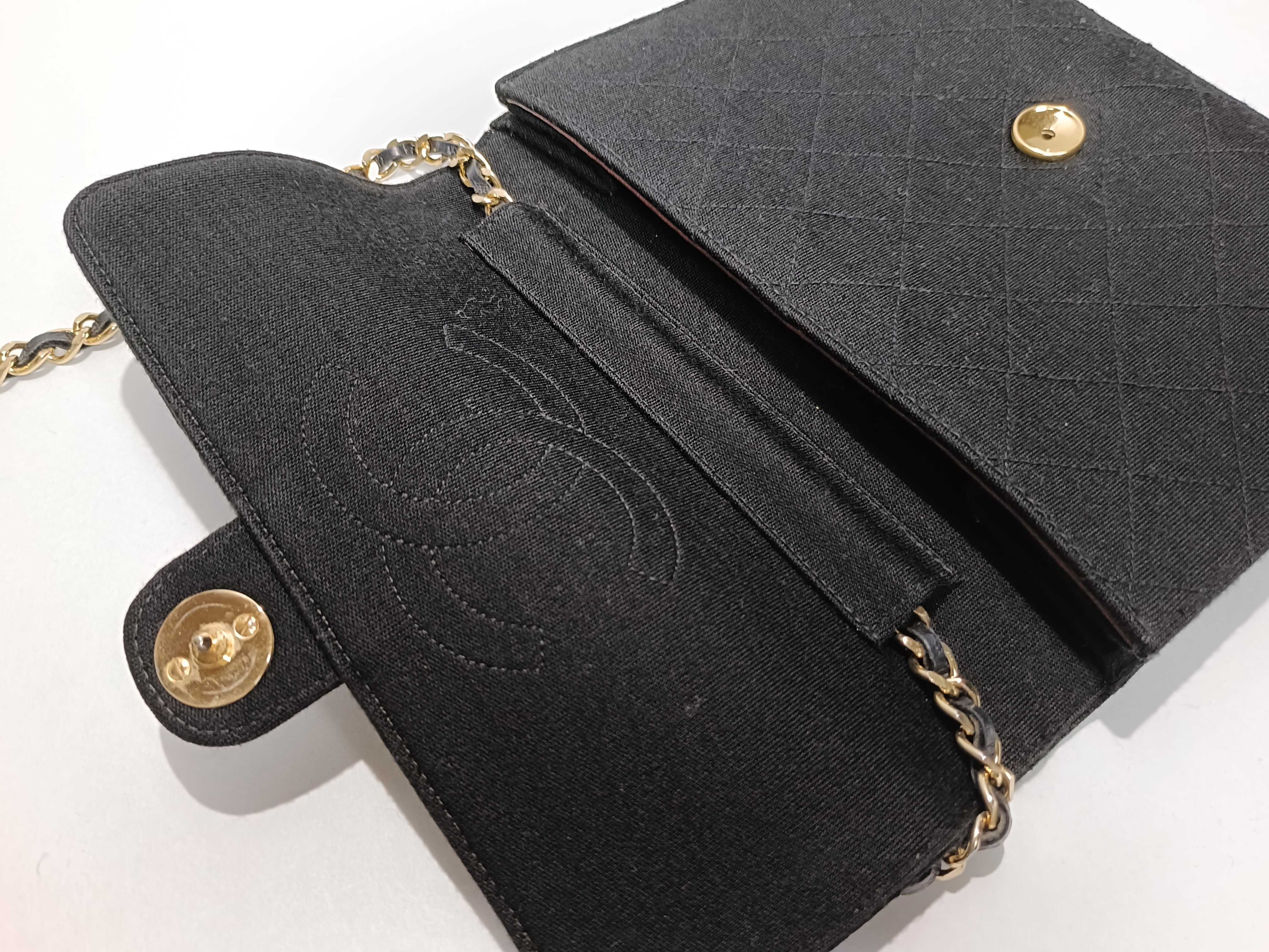 Cotton Matelassé Chain Shoulder Bag — view 6