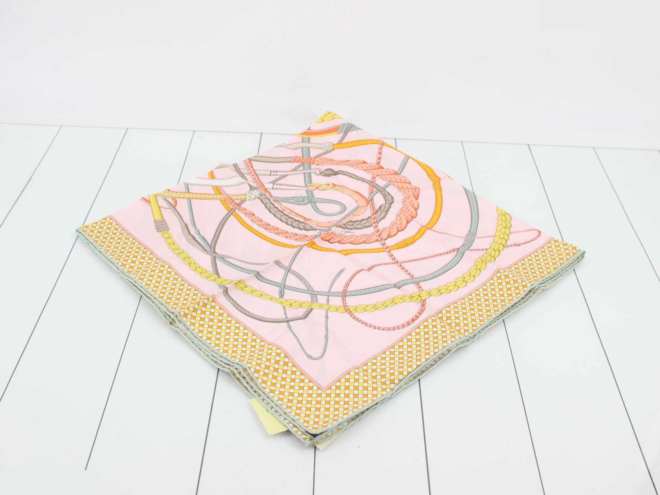Carre 90 Fouets et Badines (Whips and Grips) Silk Scarf — view 2