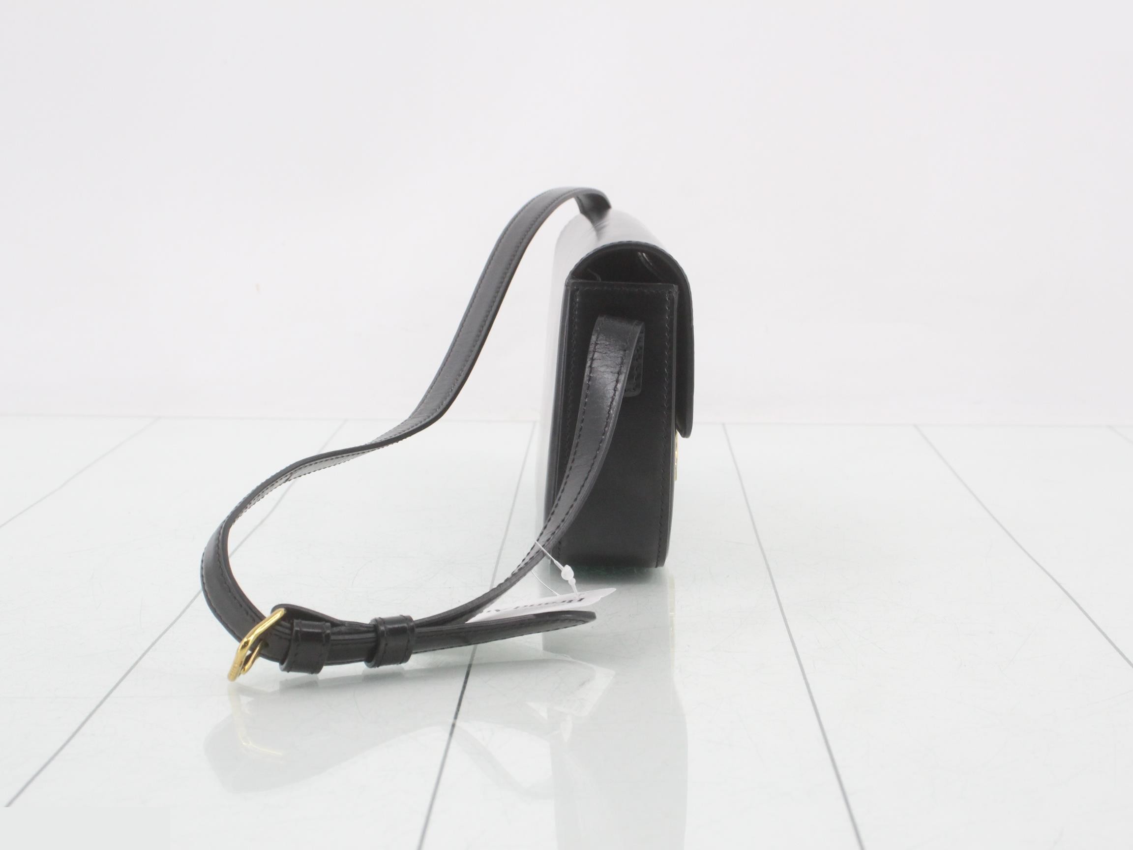 Triomphe Leather Semi-Shoulder Bag — view 4