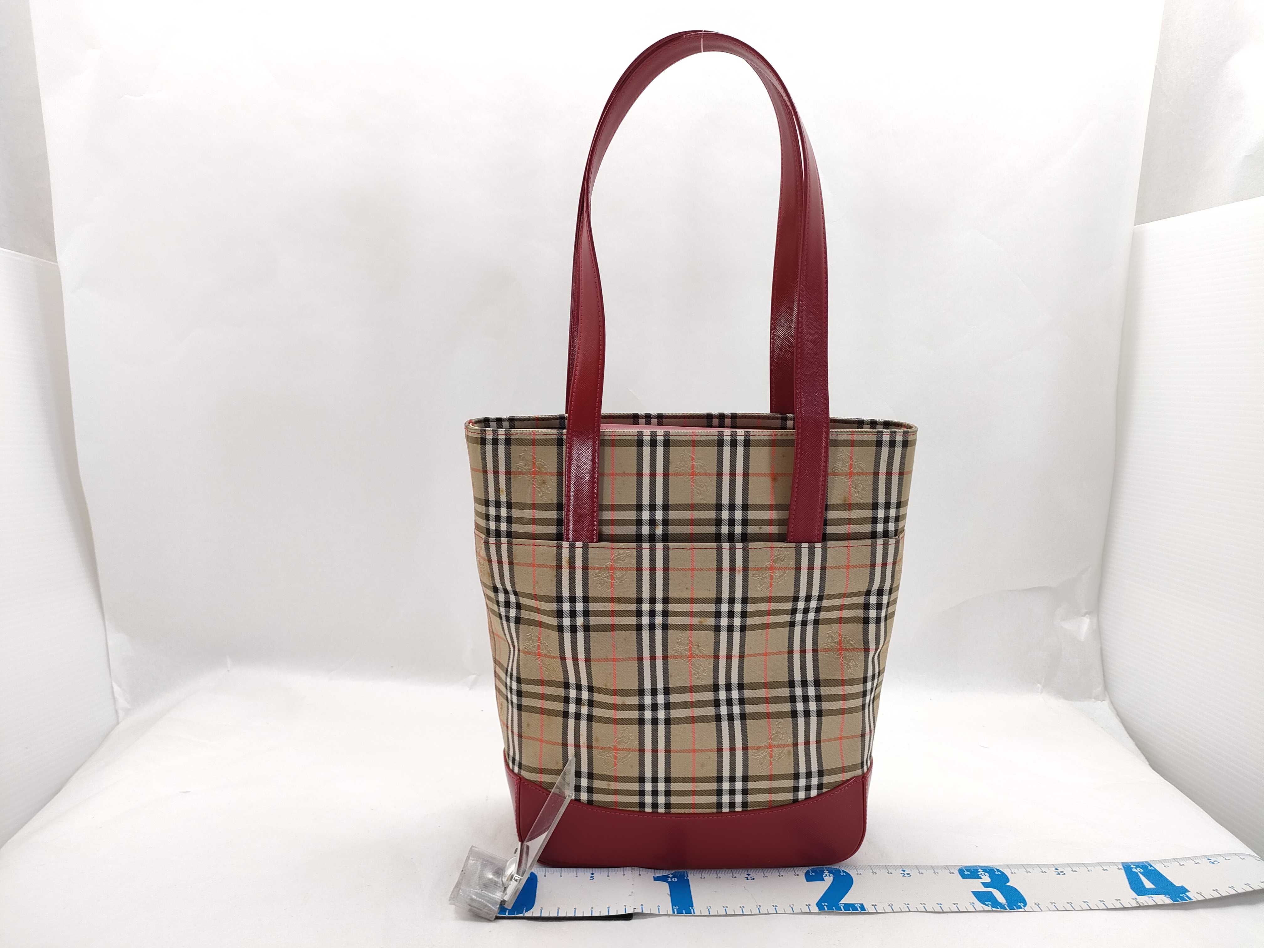 Shadow Horse Nova Check Tote Bag (Red) — view 2