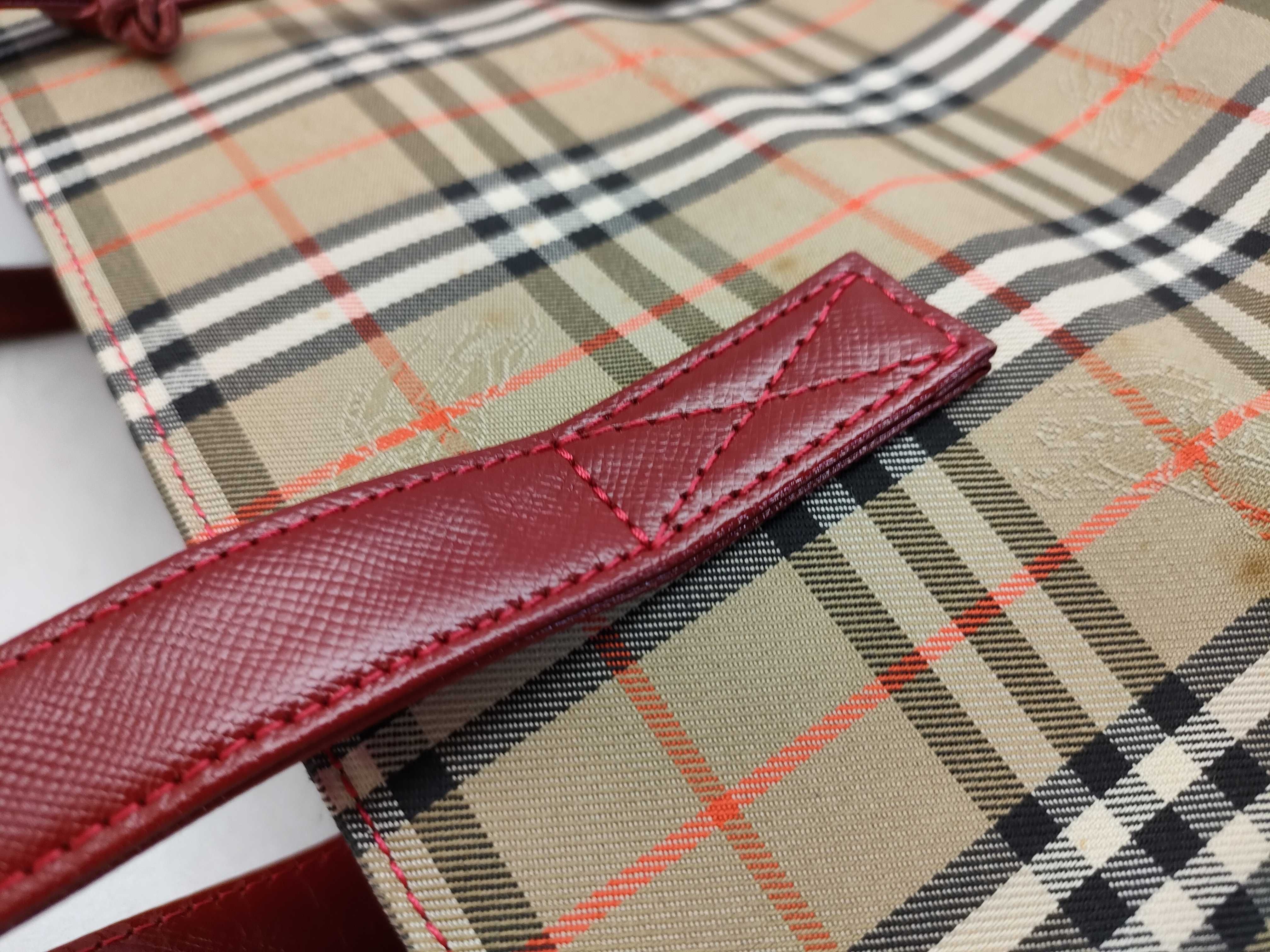 Shadow Horse Nova Check Tote Bag (Red) — view 5