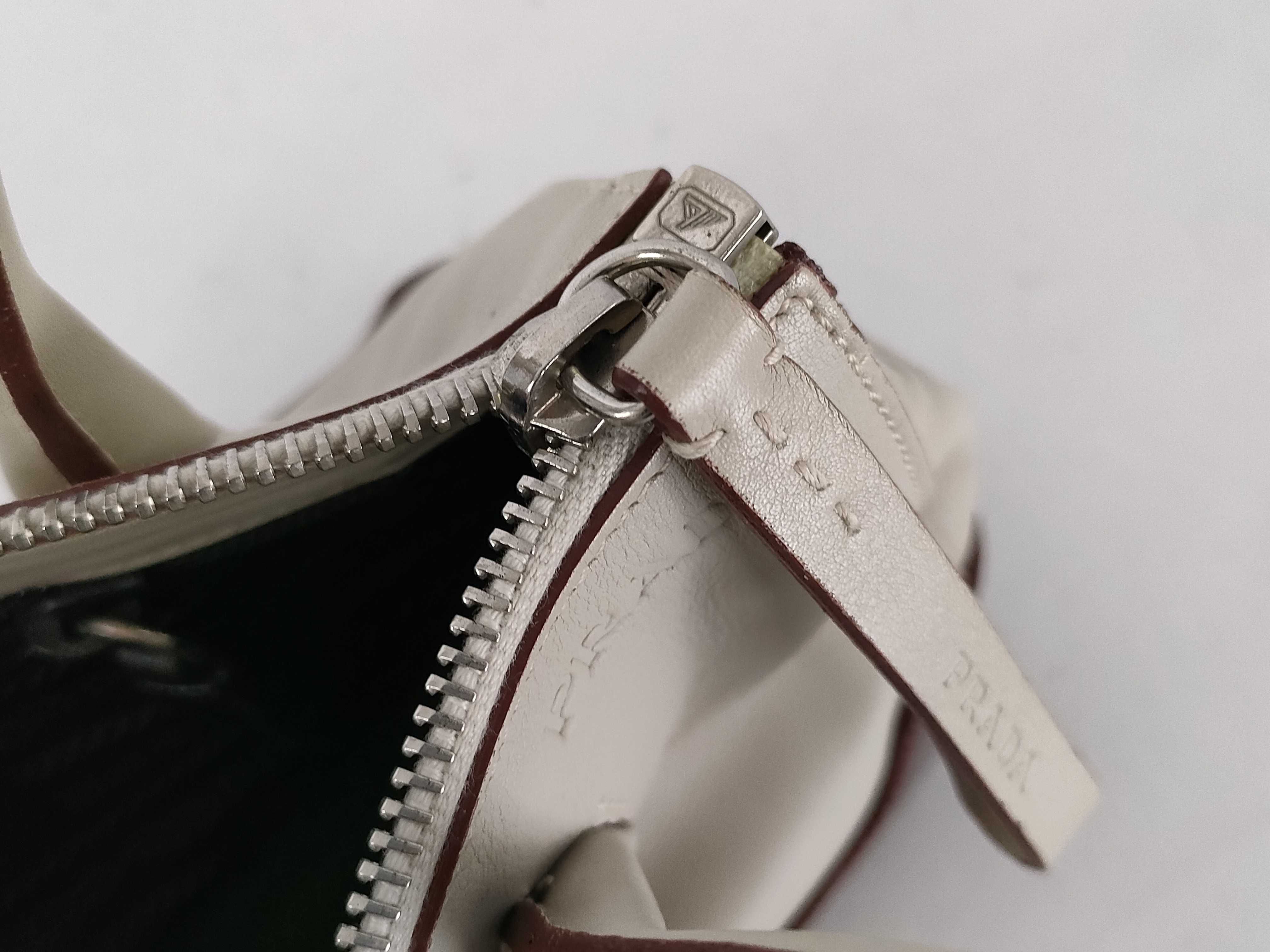 handbag beige brown leather patent handbag — view 13