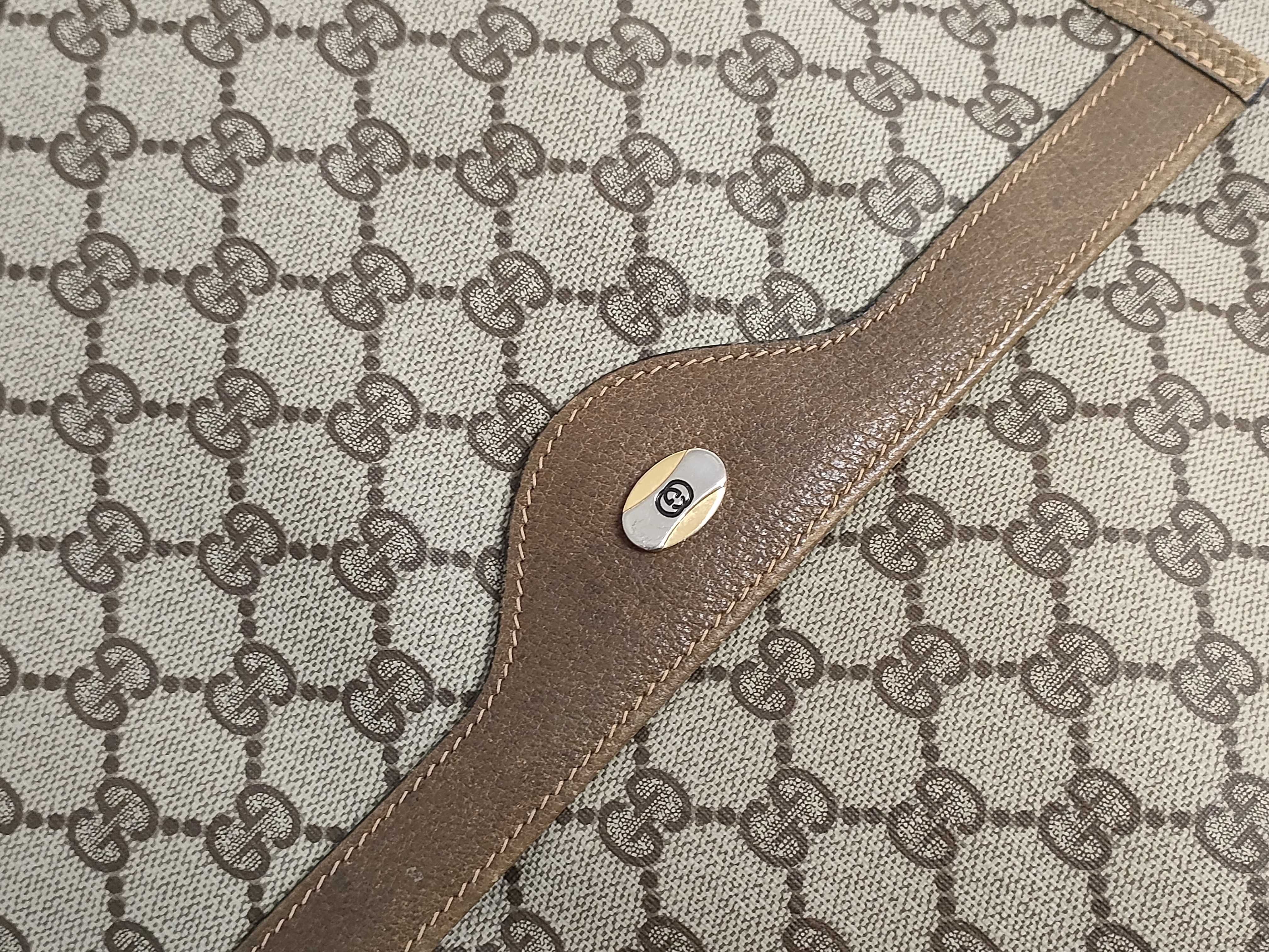 GG Supreme Gucci 39 02 003 GG Supreme Sherry Line Tote Bag PVC Leather Brown Tote Bag — view 12