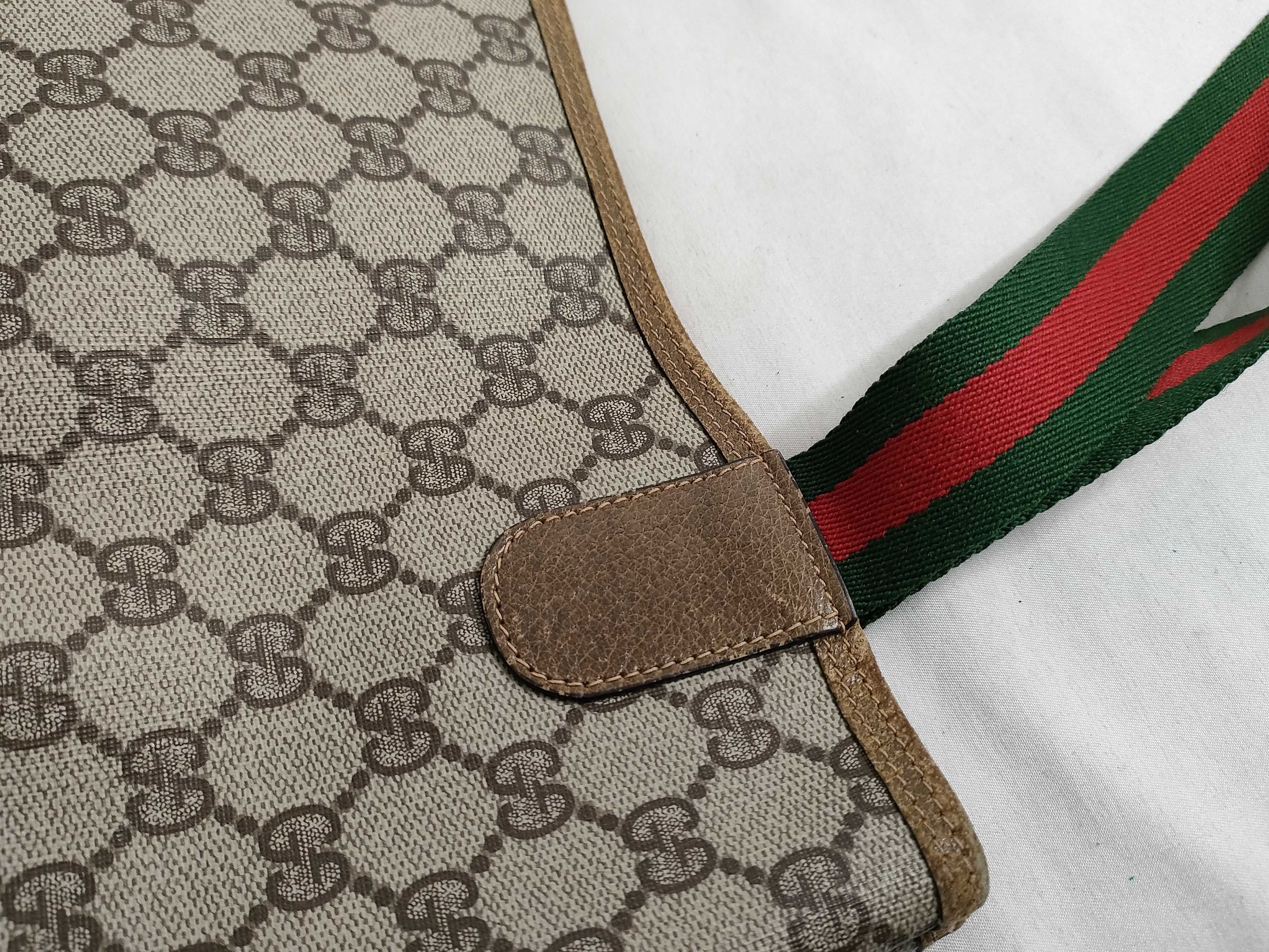 GG Supreme Gucci 39 02 003 GG Supreme Sherry Line Tote Bag PVC Leather Brown Tote Bag — view 5