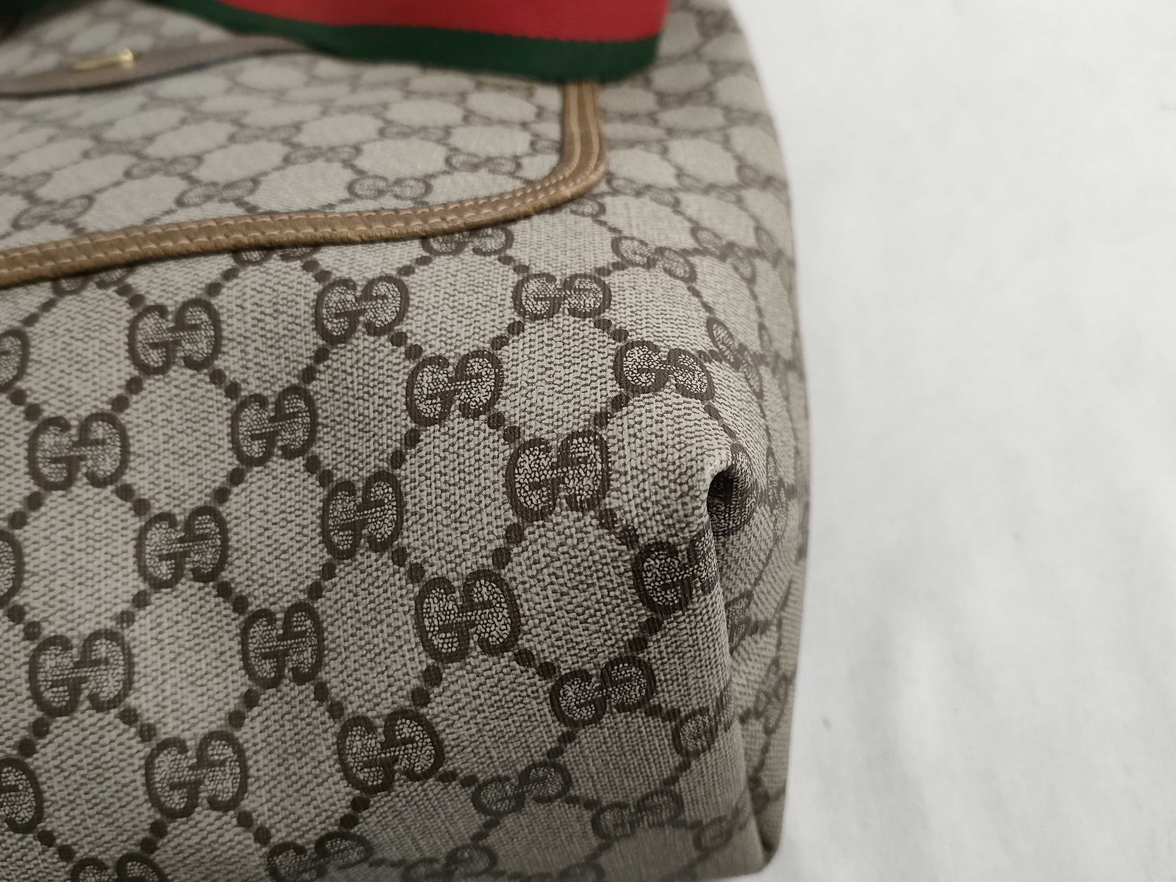 GG Supreme Gucci 39 02 003 GG Supreme Sherry Line Tote Bag PVC Leather Brown Tote Bag — view 6