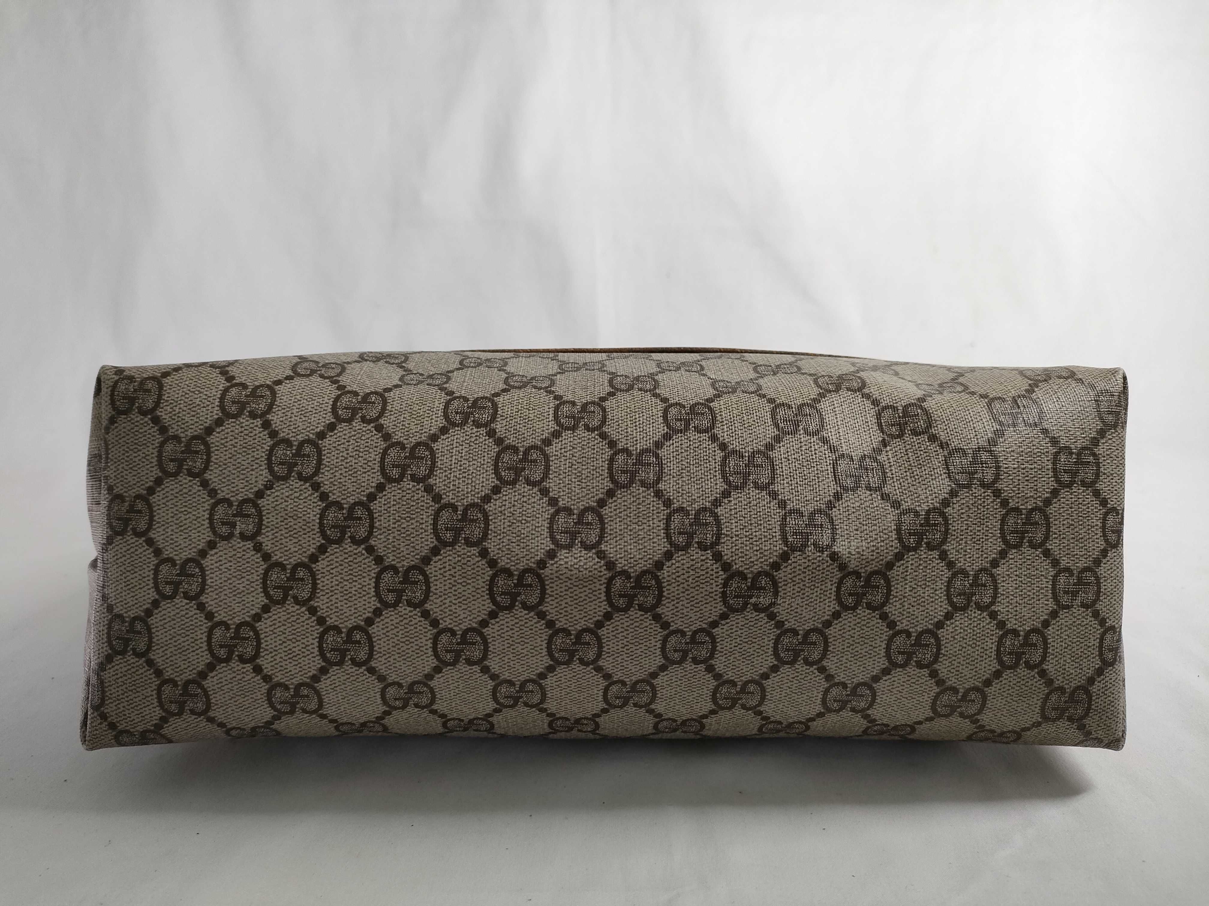 GG Supreme Gucci 39 02 003 GG Supreme Sherry Line Tote Bag PVC Leather Brown Tote Bag — view 7
