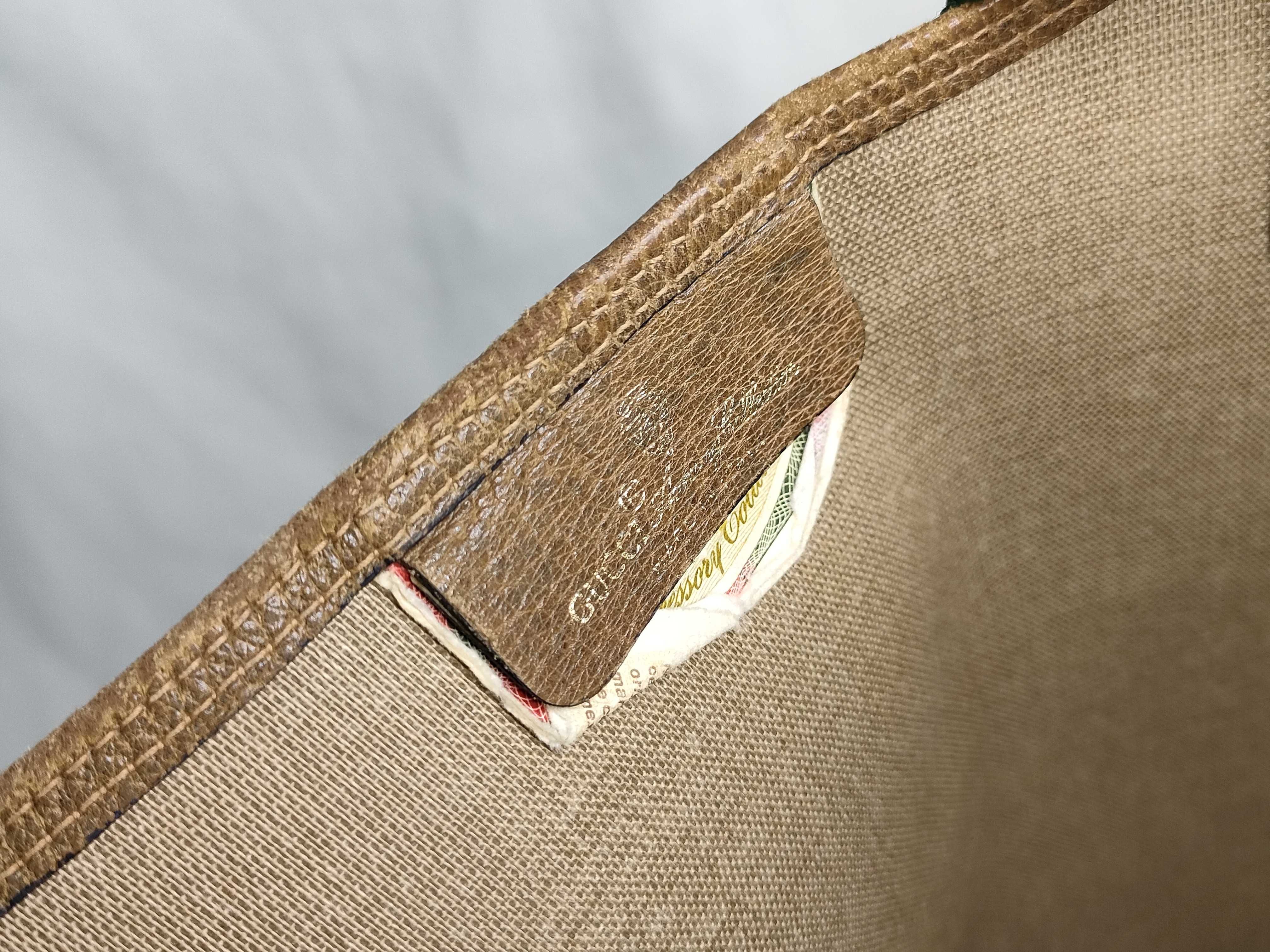 GG Supreme Gucci 39 02 003 GG Supreme Sherry Line Tote Bag PVC Leather Brown Tote Bag — view 10