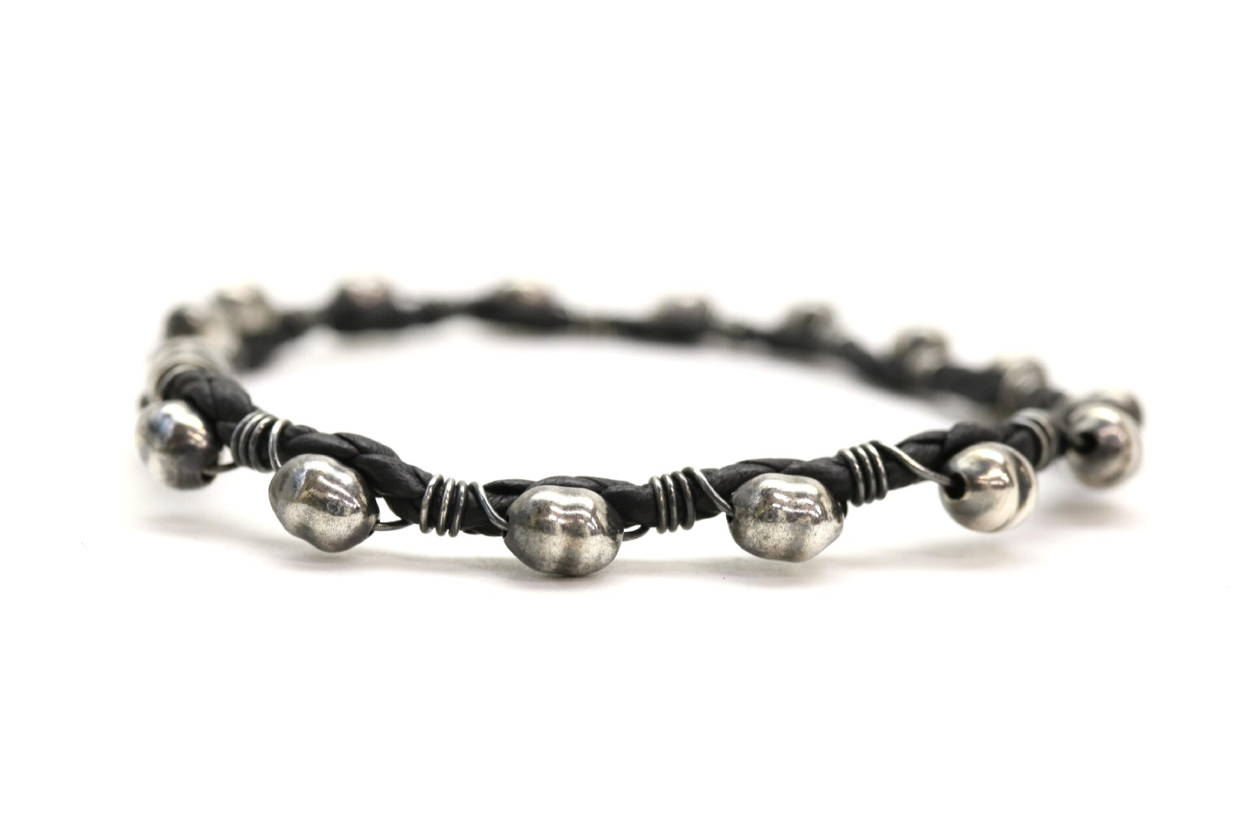 Intrecciato Leather SV925 Bracelet/Bangle — view 3