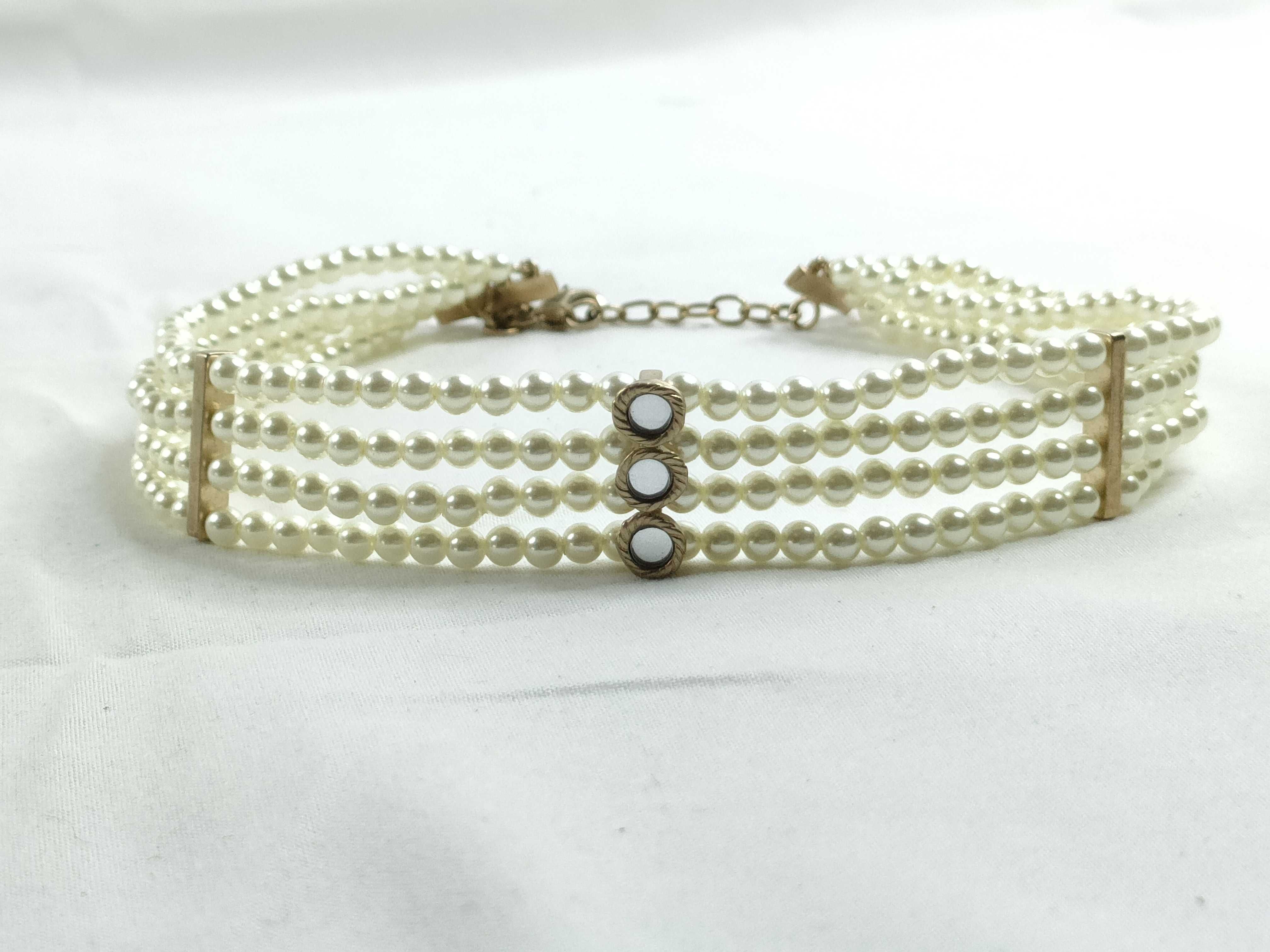 GP Resin Pearl 4-Strand Choker Necklace
