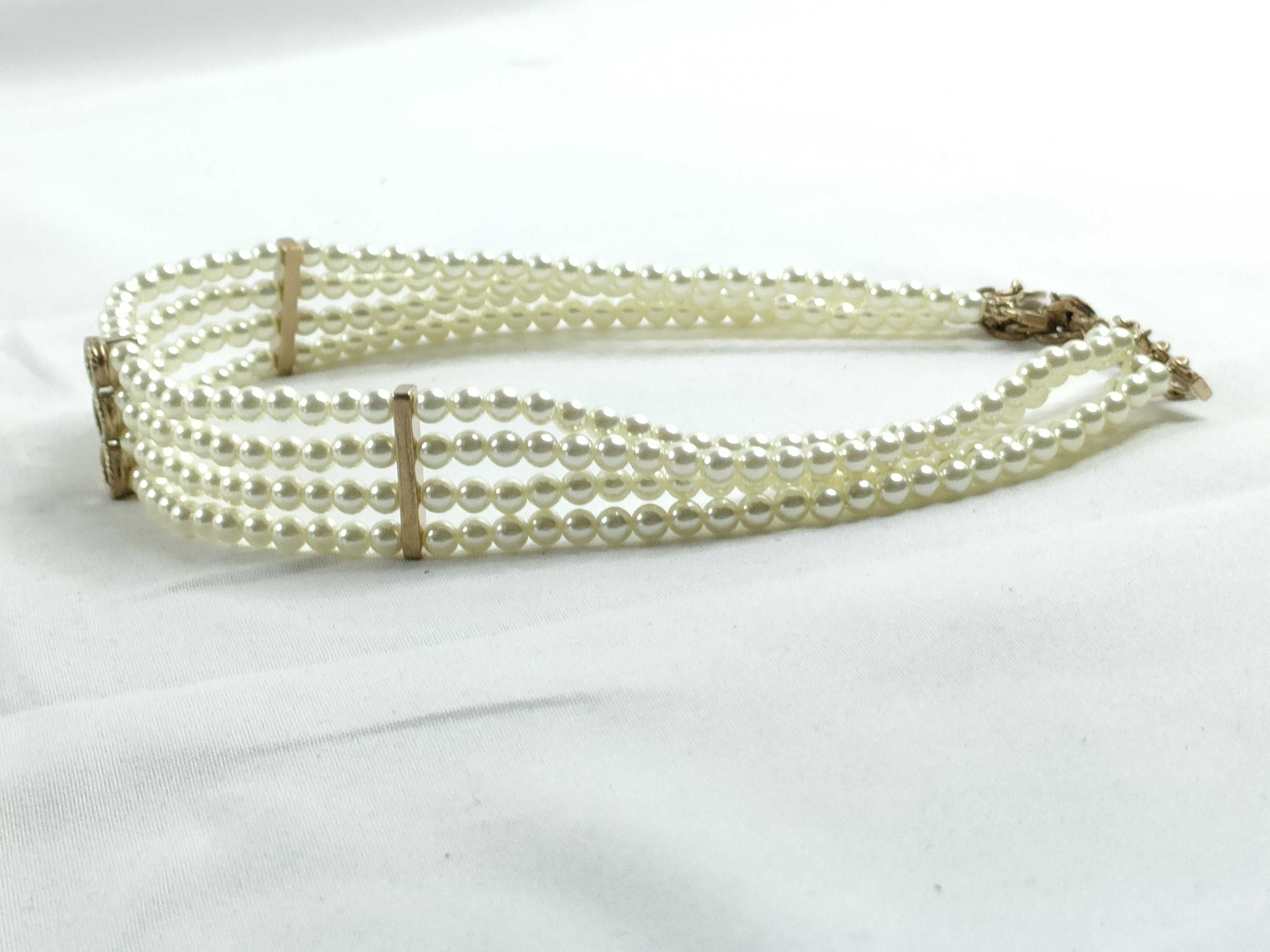 GP Resin Pearl 4-Strand Choker Necklace — view 2