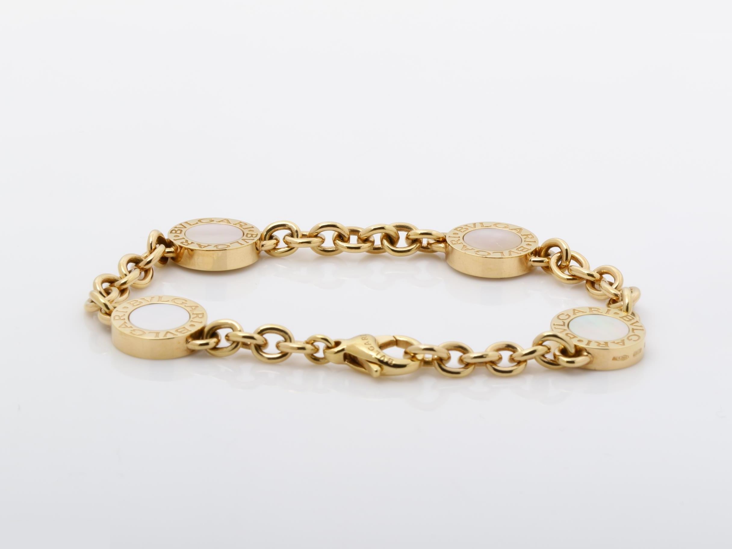 (precious metals) Onyx/Shell Bracelet 750PG — view 4