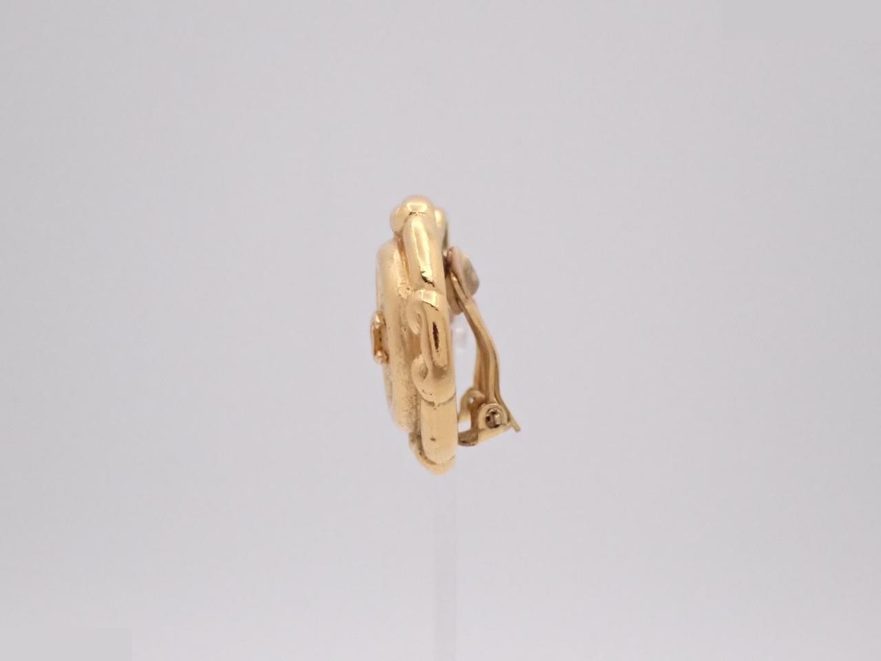 Coco Mark Earrings, Gold — view 3