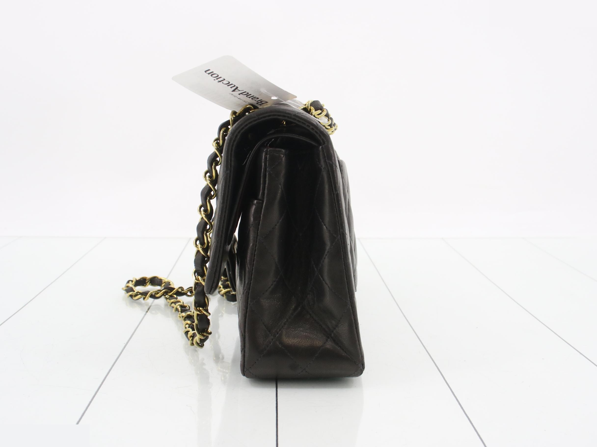 Matelassé 25 Double Chain Shoulder Bag, Double Flap, Lambskin, Black, Series 2, W25 — view 3
