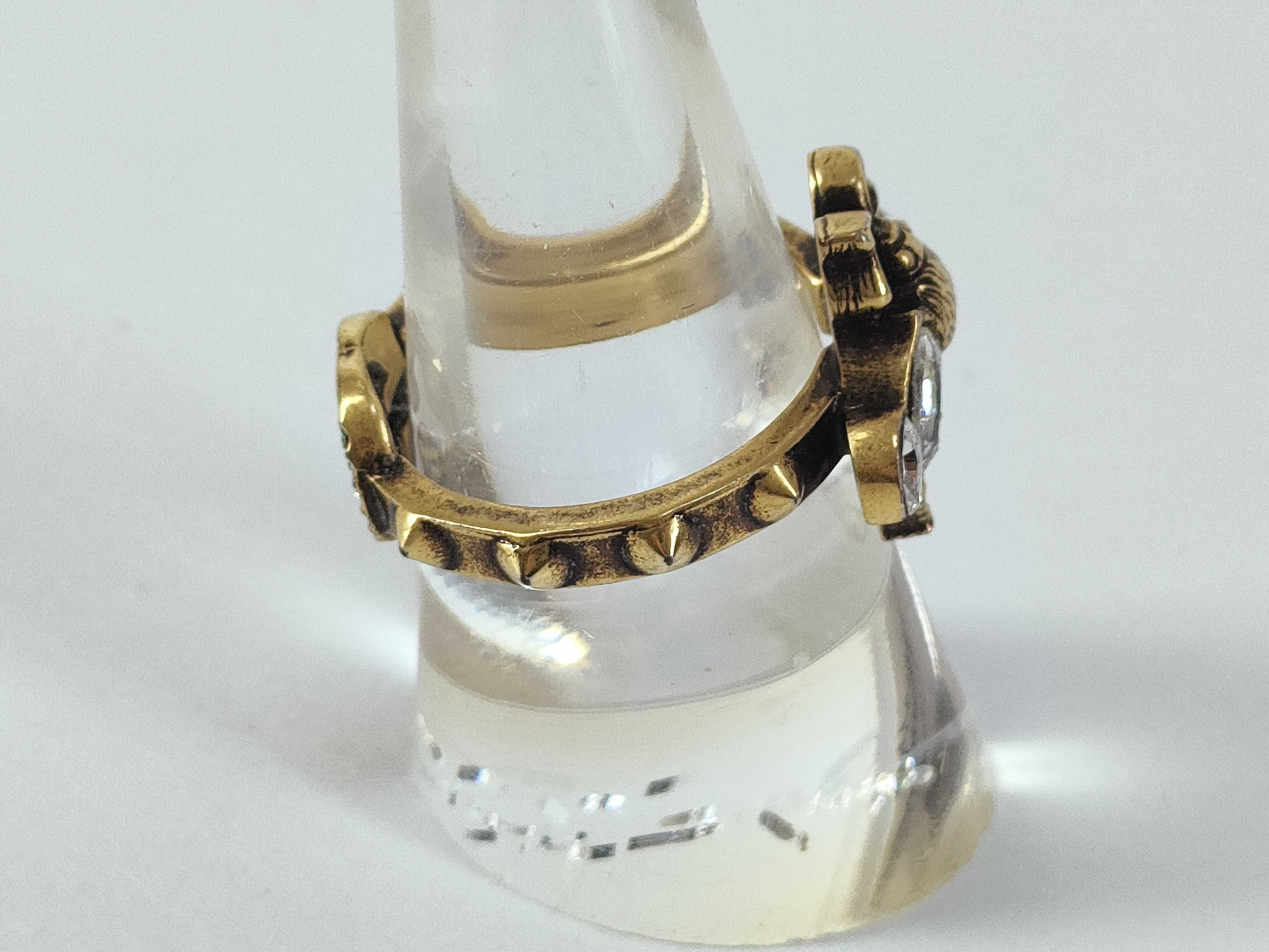 Interlocking G Bee Gold Ring — view 3