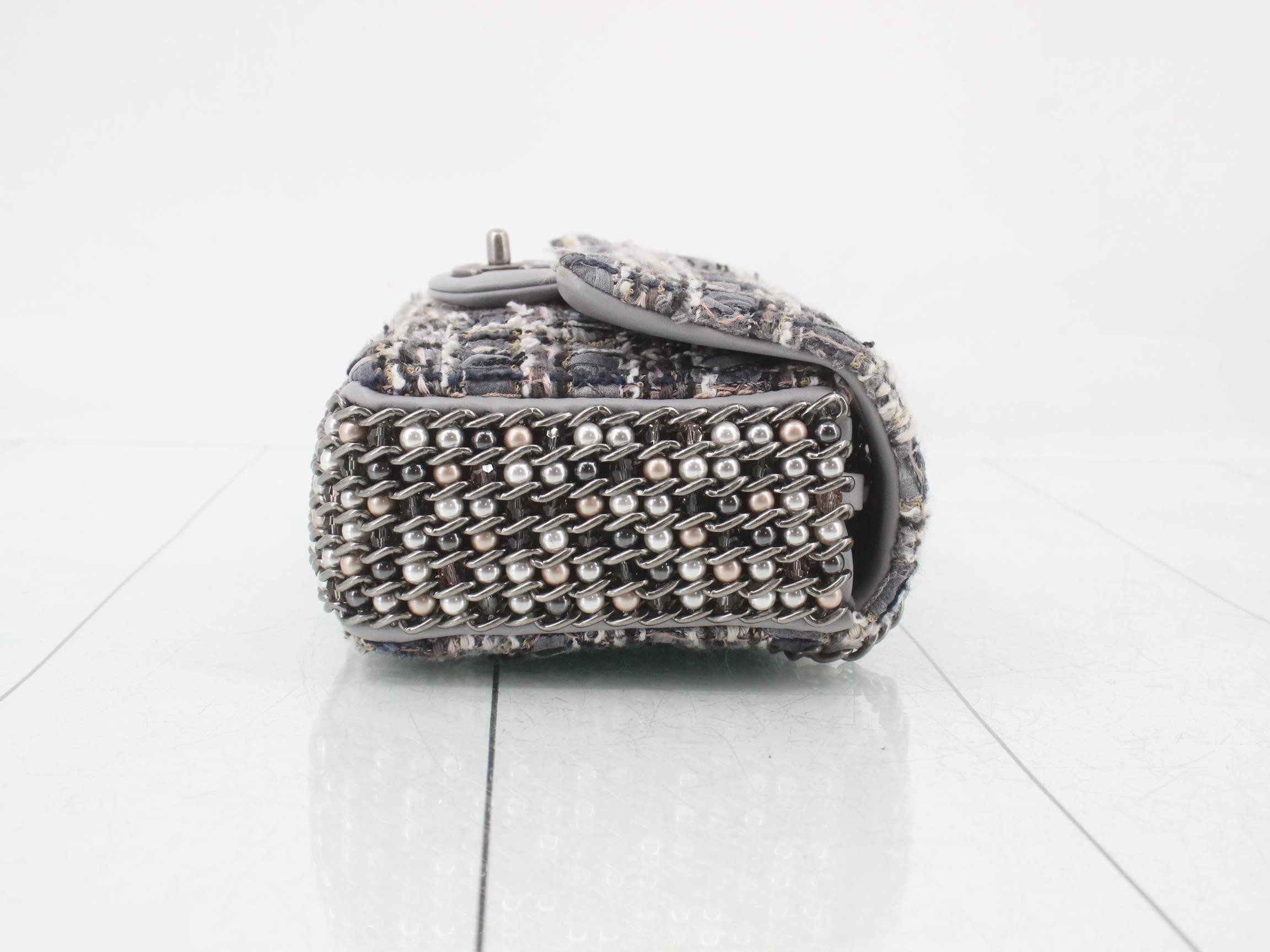 Tweed Pearl Mini Matelassé Shoulder Bag — view 3