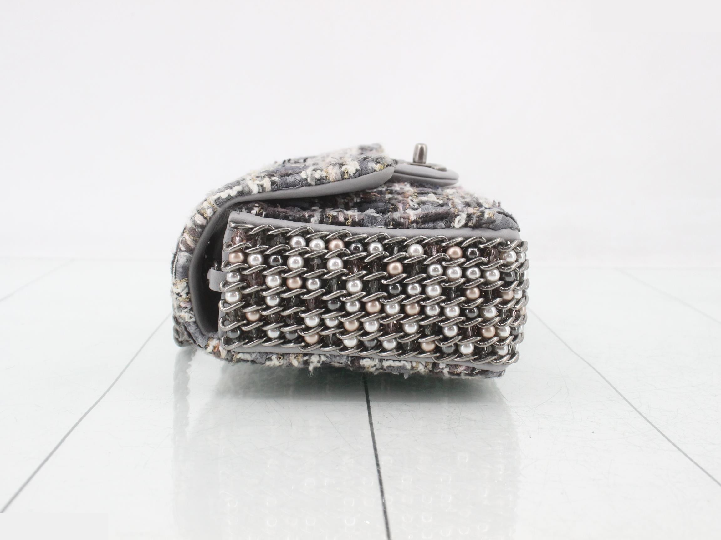 Tweed Pearl Mini Matelassé Shoulder Bag — view 4