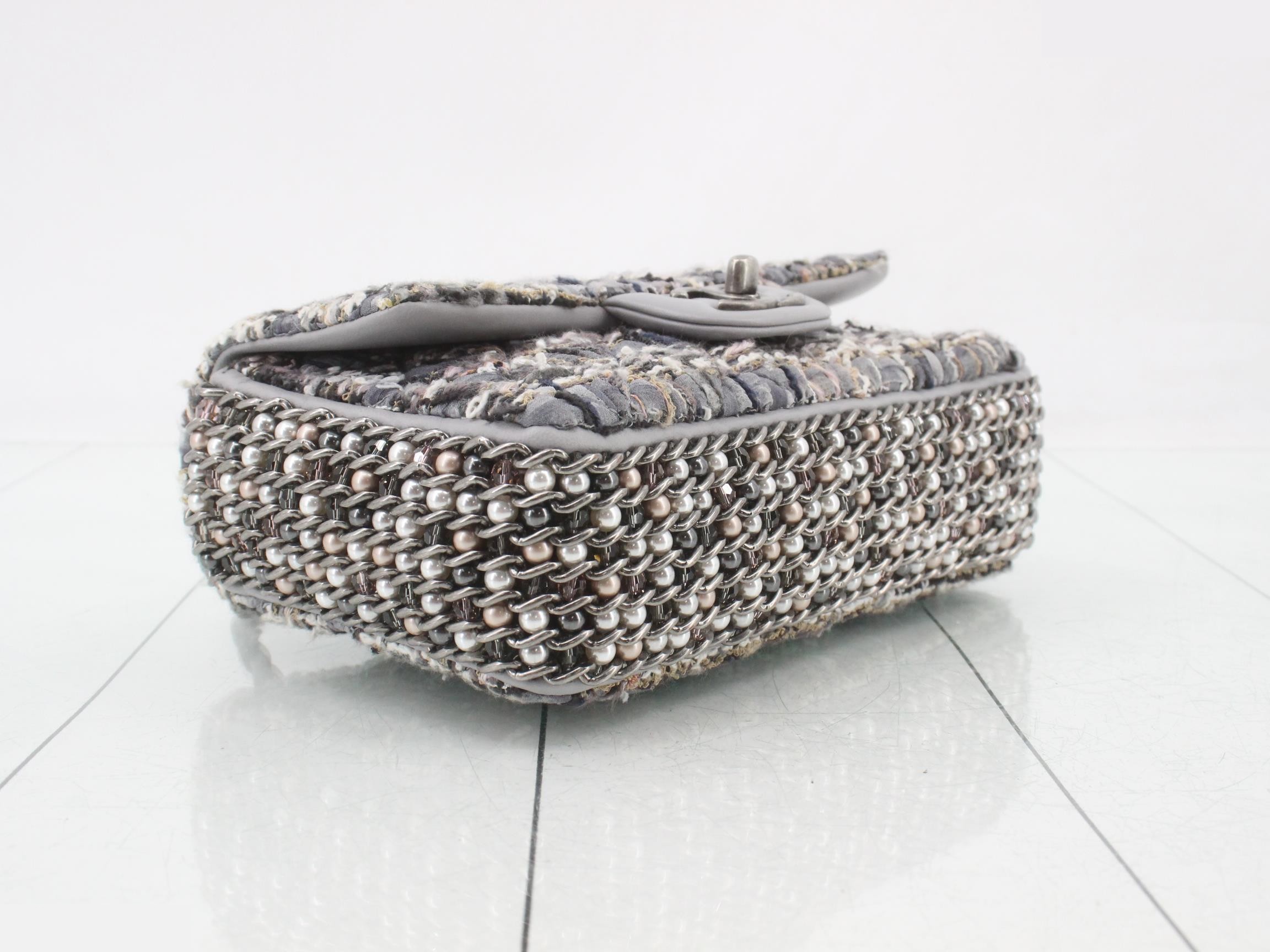 Tweed Pearl Mini Matelassé Shoulder Bag — view 5