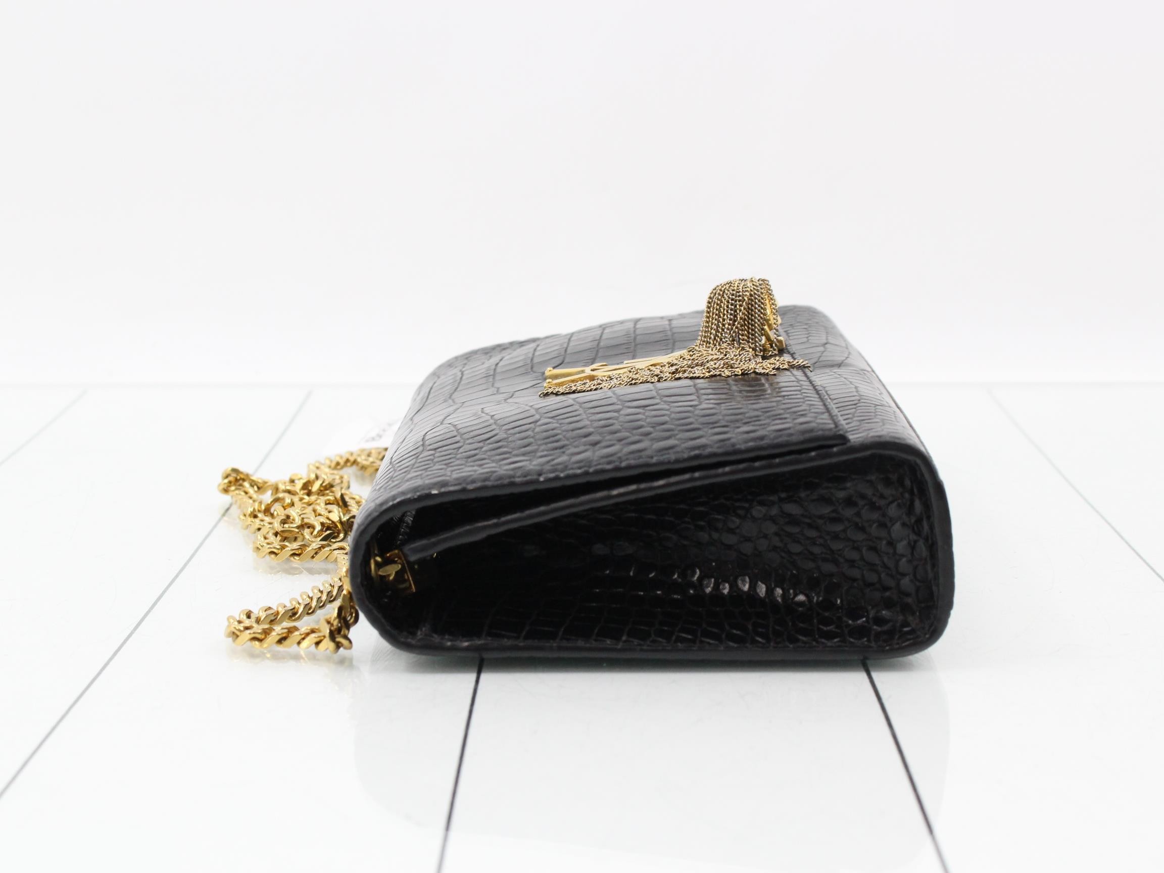 Kate Chain Shoulder Bag, Black — view 4