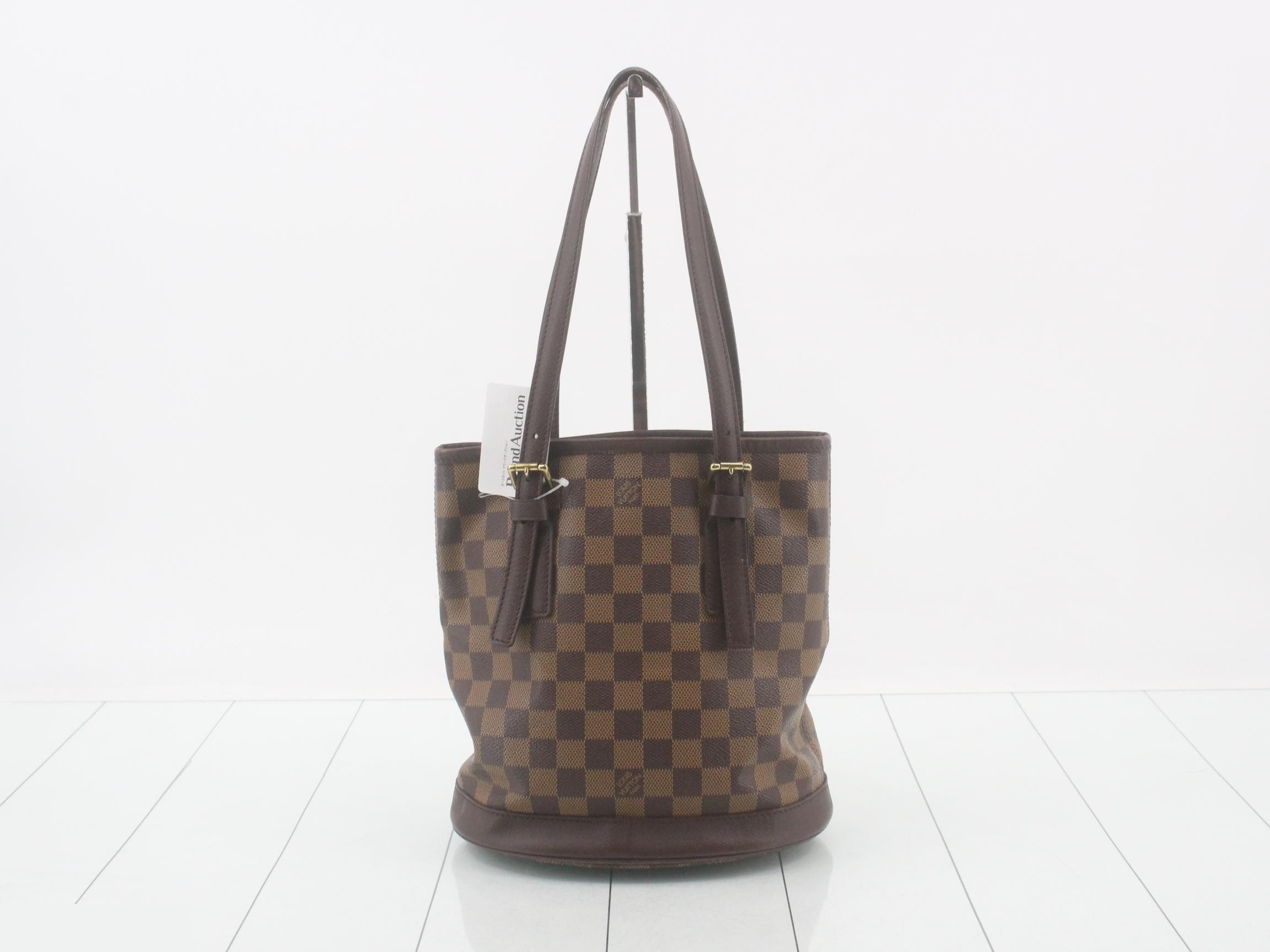 Mare Bucket Damier Ebene Brown Tote Bag — view 2