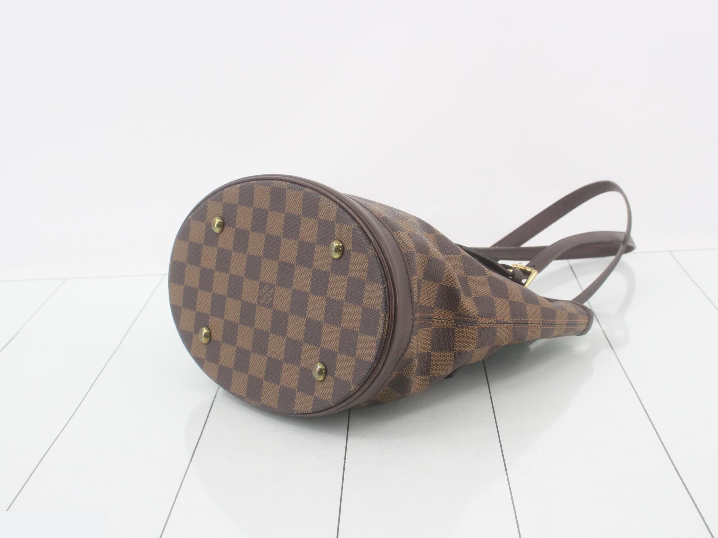 Mare Bucket Damier Ebene Brown Tote Bag — view 6
