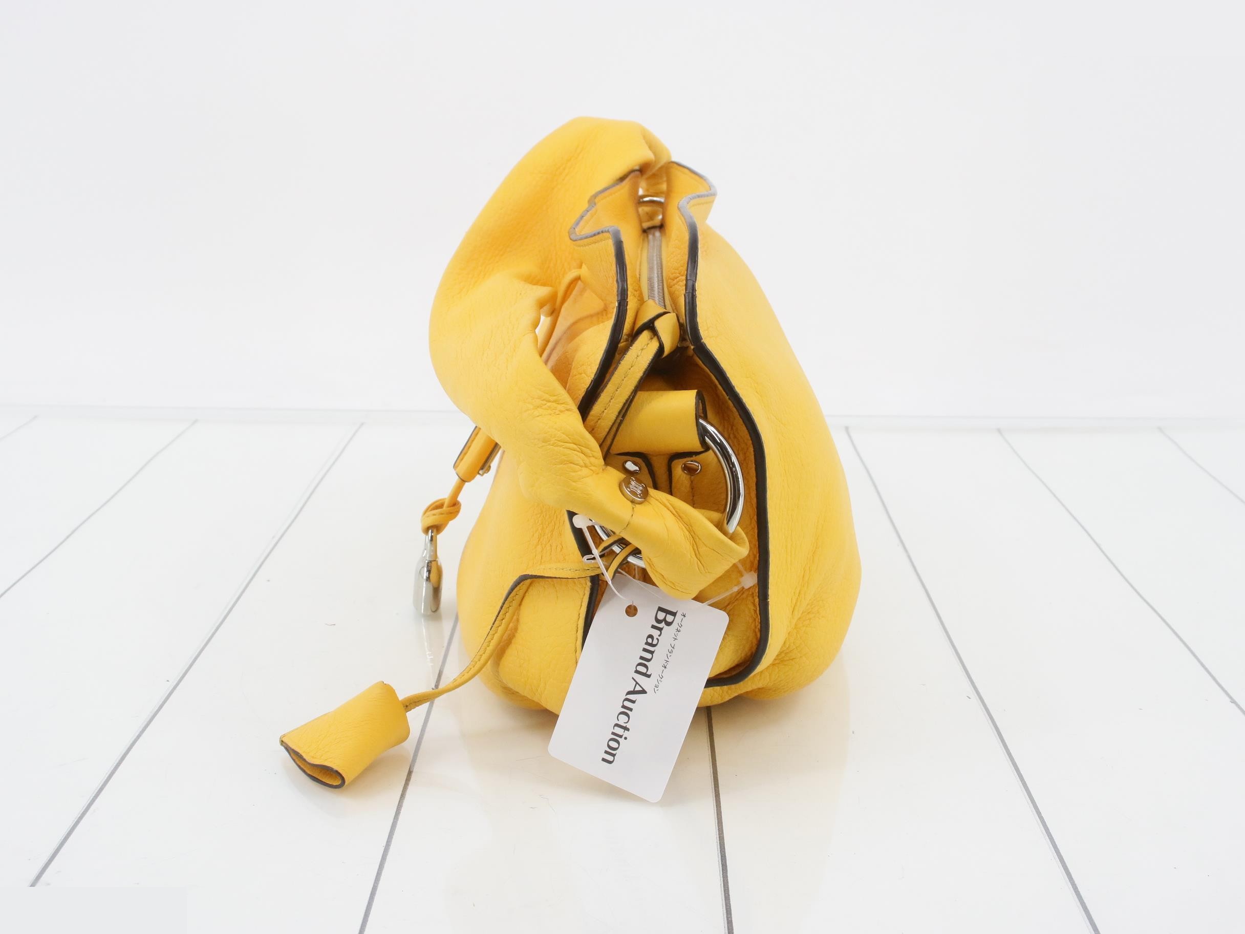 One shoulder bag yellow leather — view 3