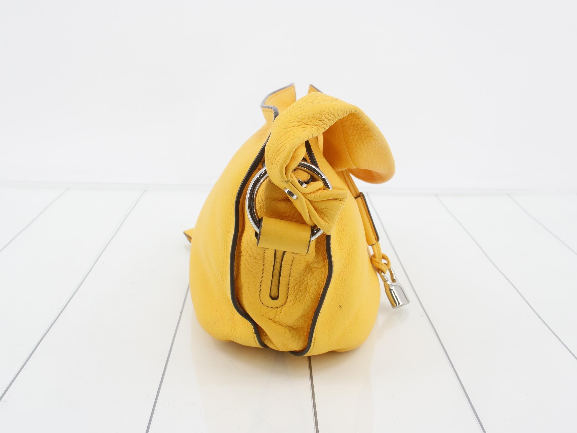 One shoulder bag yellow leather — view 4