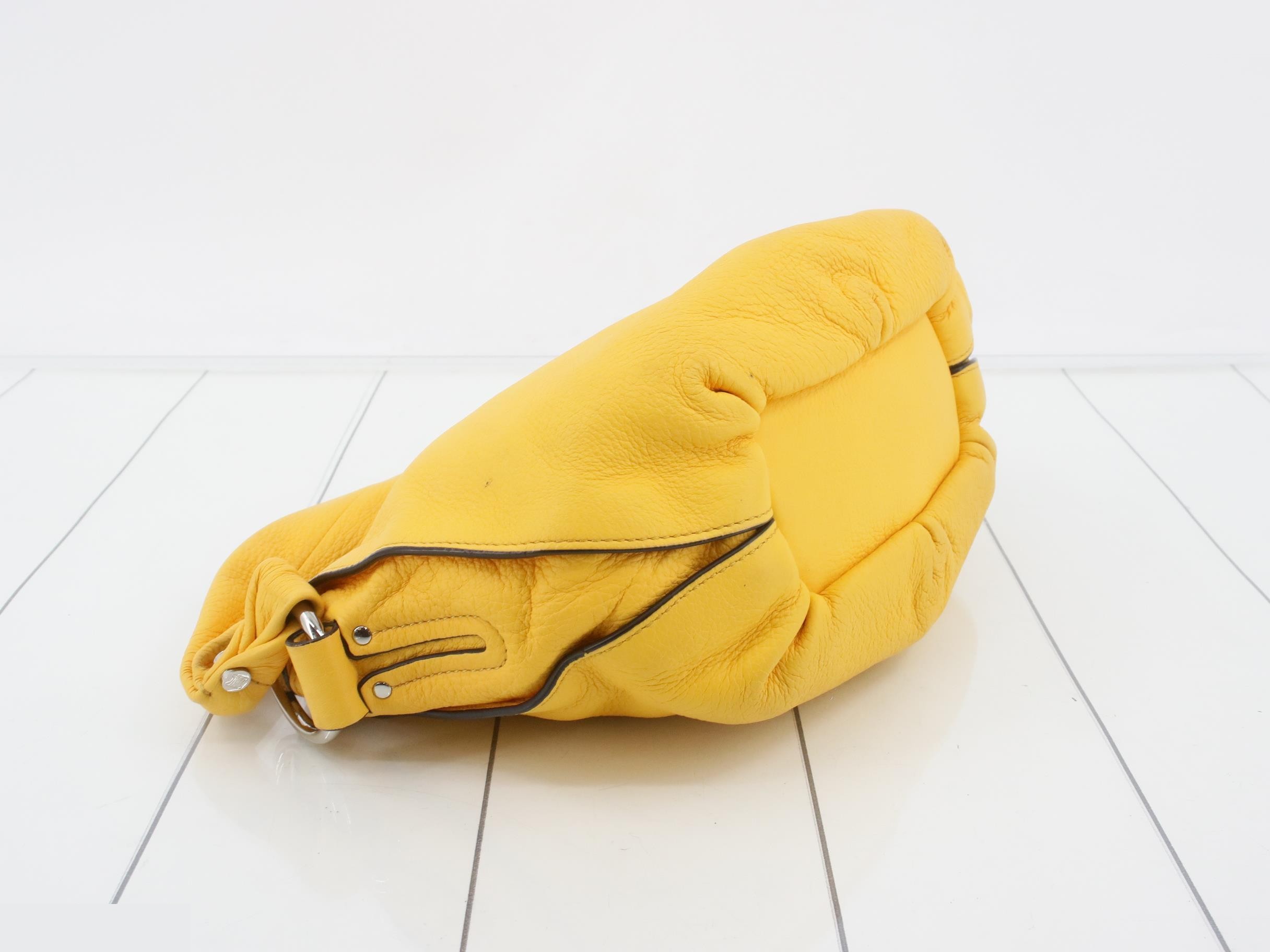 One shoulder bag yellow leather — view 5