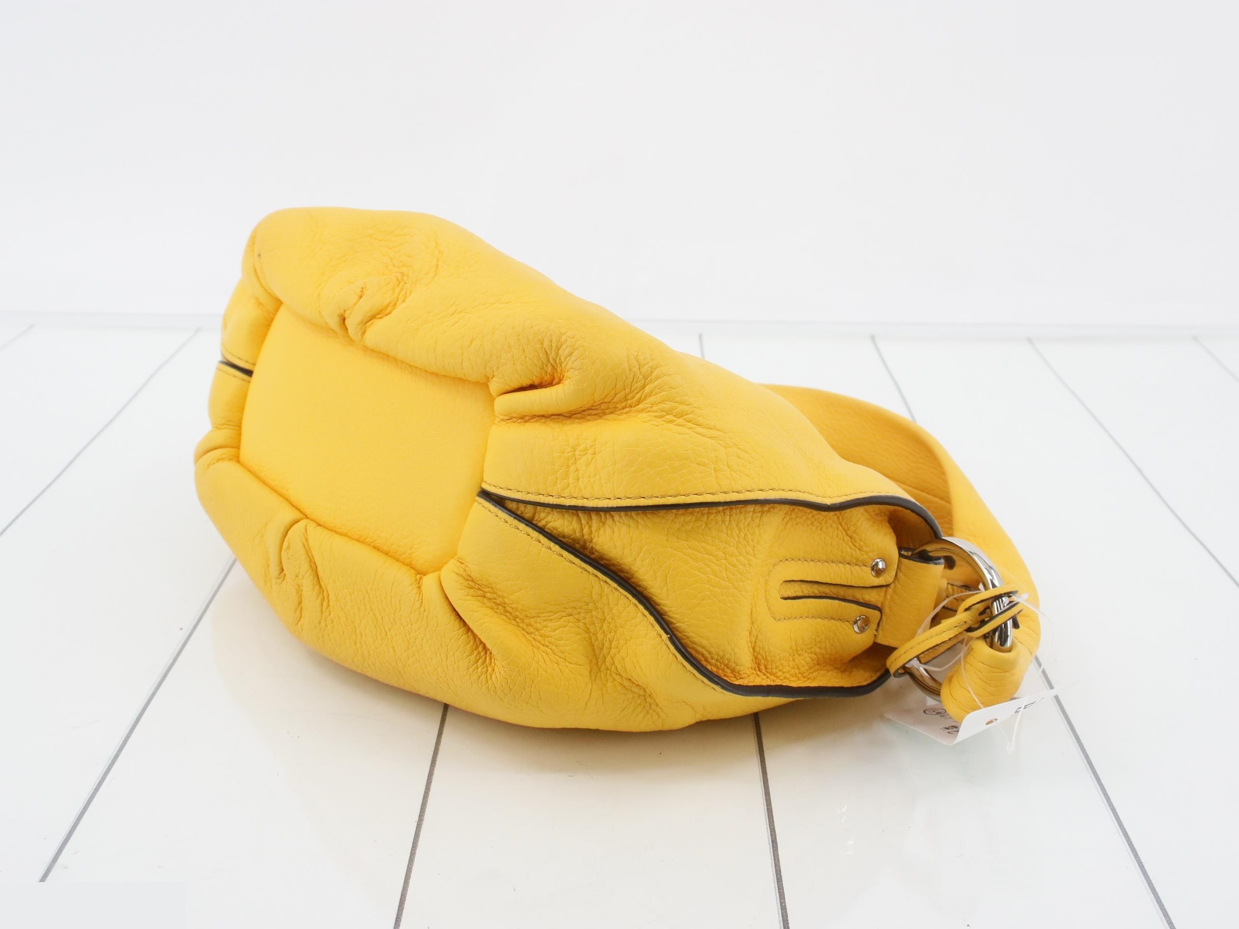 One shoulder bag yellow leather — view 6