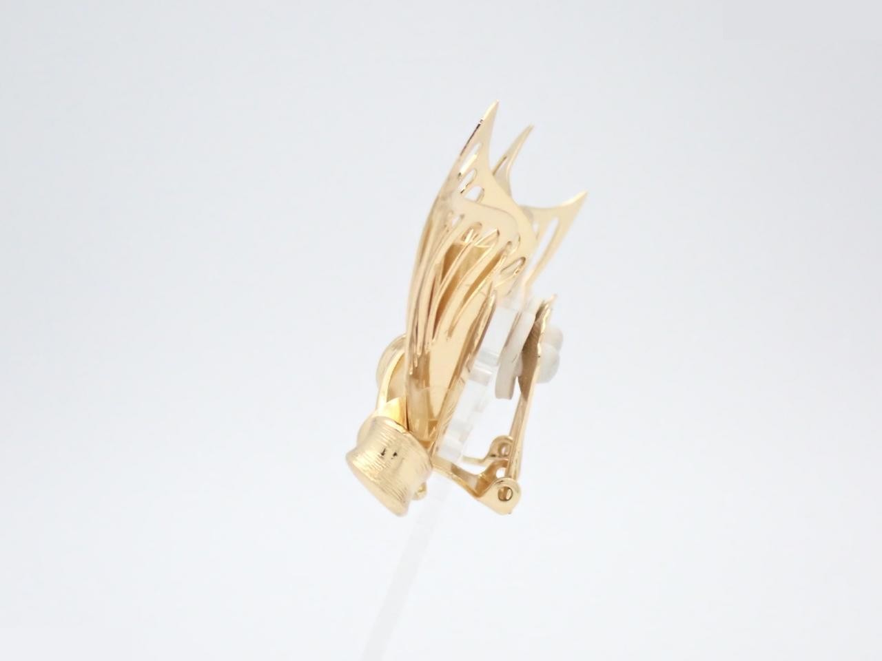 Ribbon Butterfly Gold Earrings — view 3