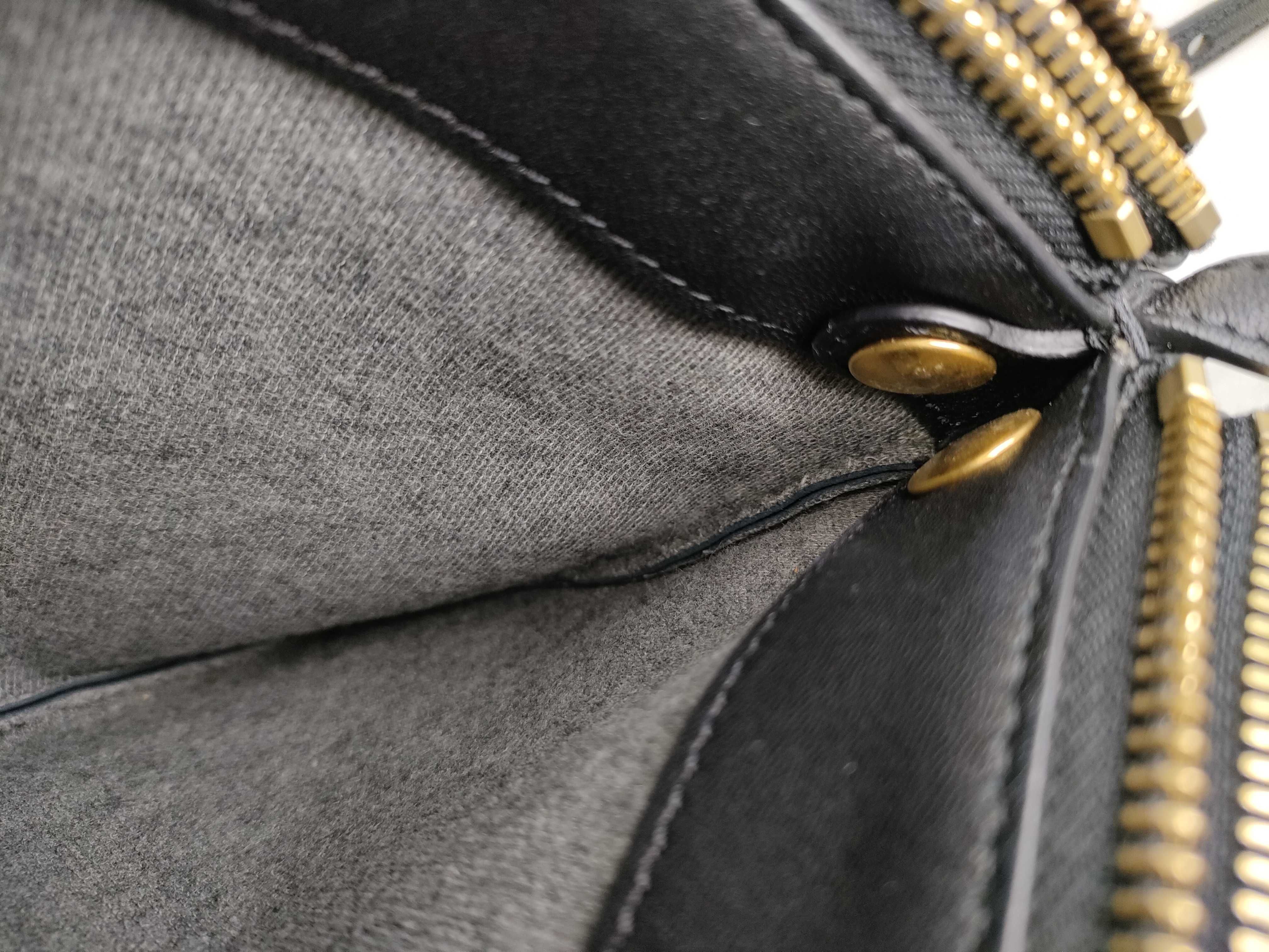 Trio Leather Shoulder Bag, Black — view 9