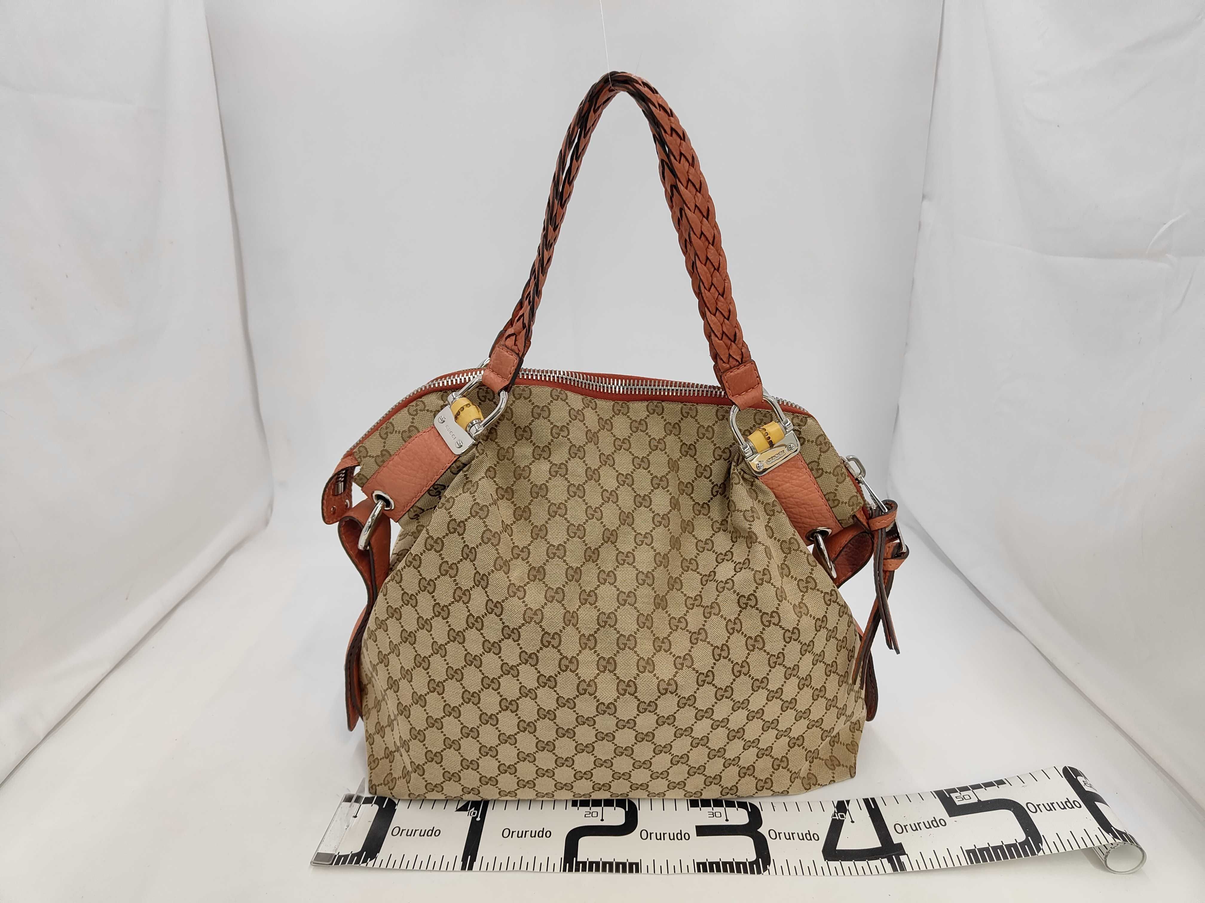 GG Canvas GG Jacquard Canvas Bamboo Bar Hobo Bag Tote Bag — view 2