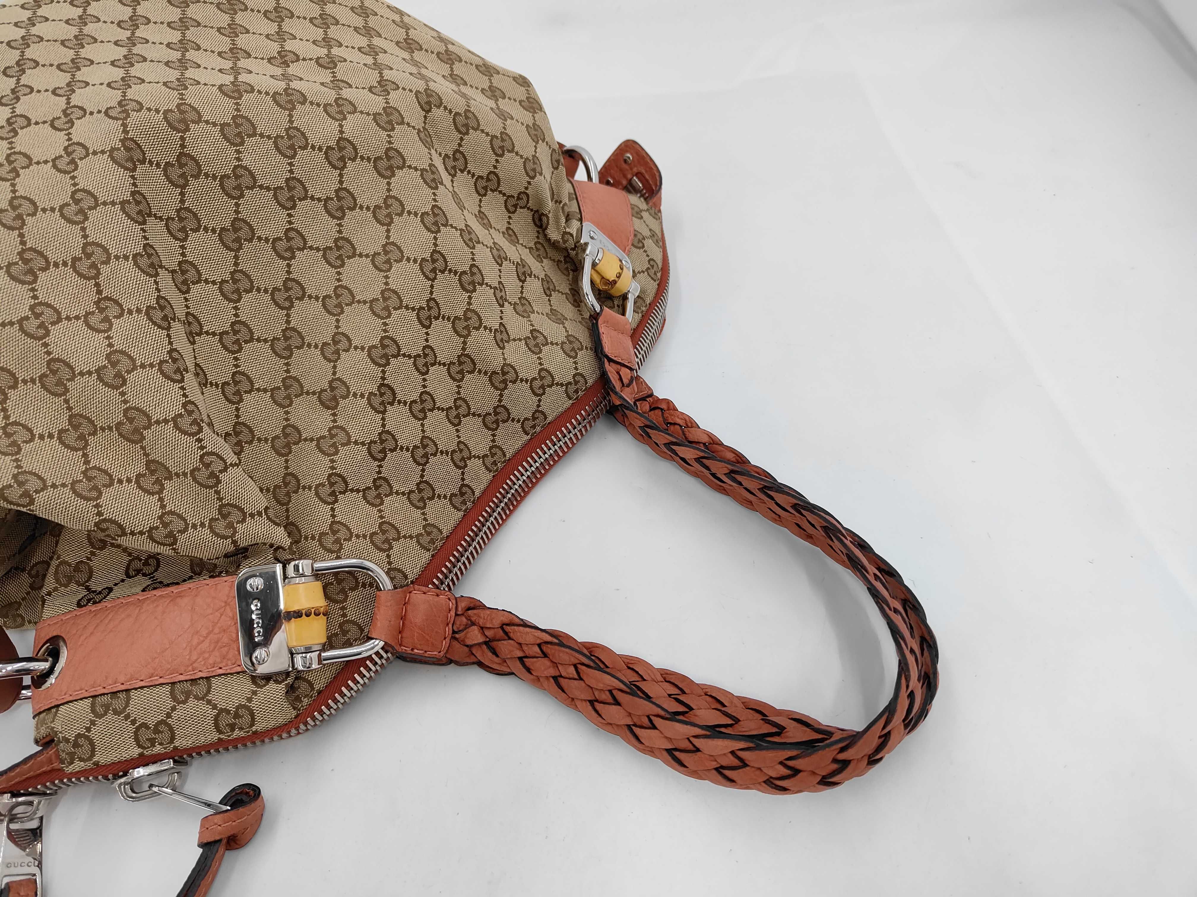 GG Canvas GG Jacquard Canvas Bamboo Bar Hobo Bag Tote Bag — view 5