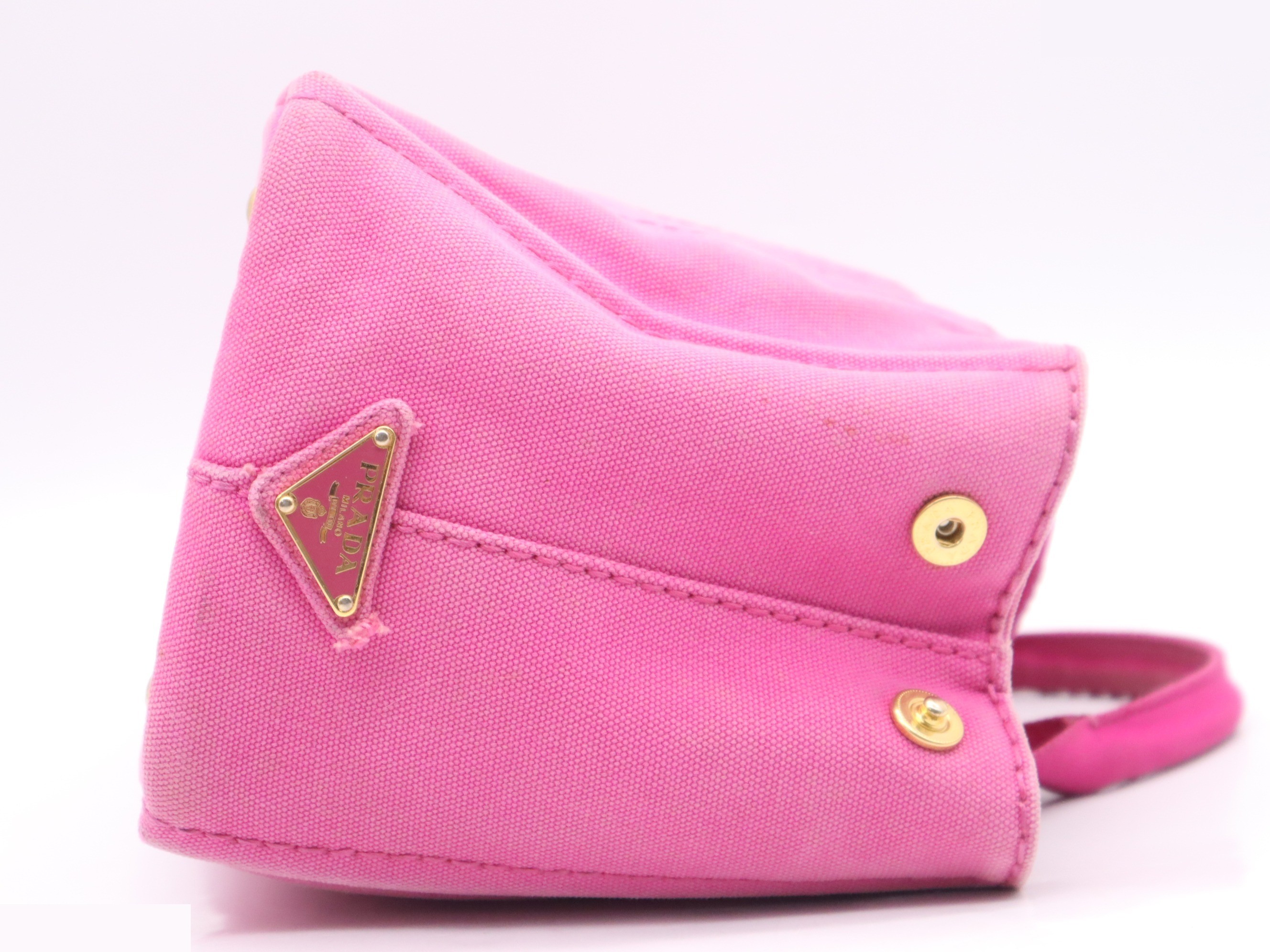 Canvas Canapa handbag, with guarantee card, pink. — view 5