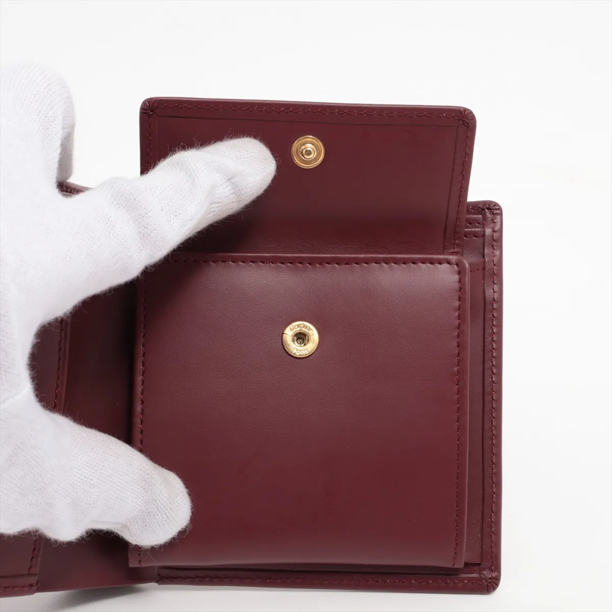 Must Leather Compact Wallet Bordeaux — view 4
