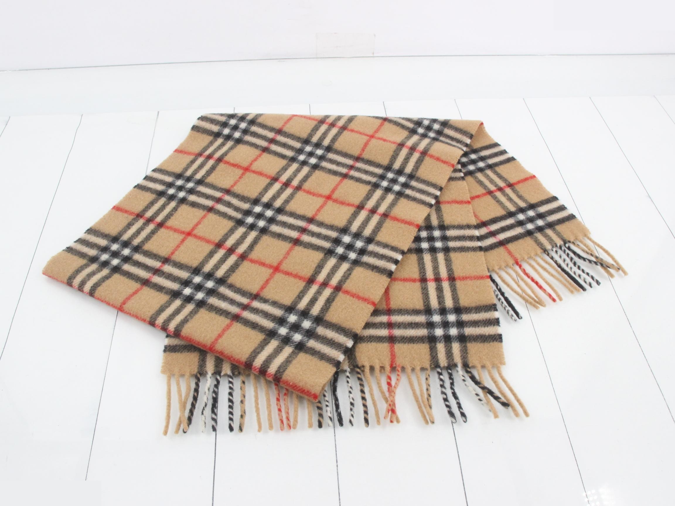 Nova Check Scarf, Beige — view 3