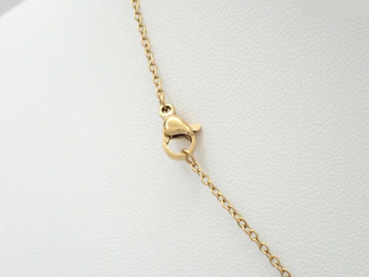 Necklace, Cube Ash, Gold — view 2