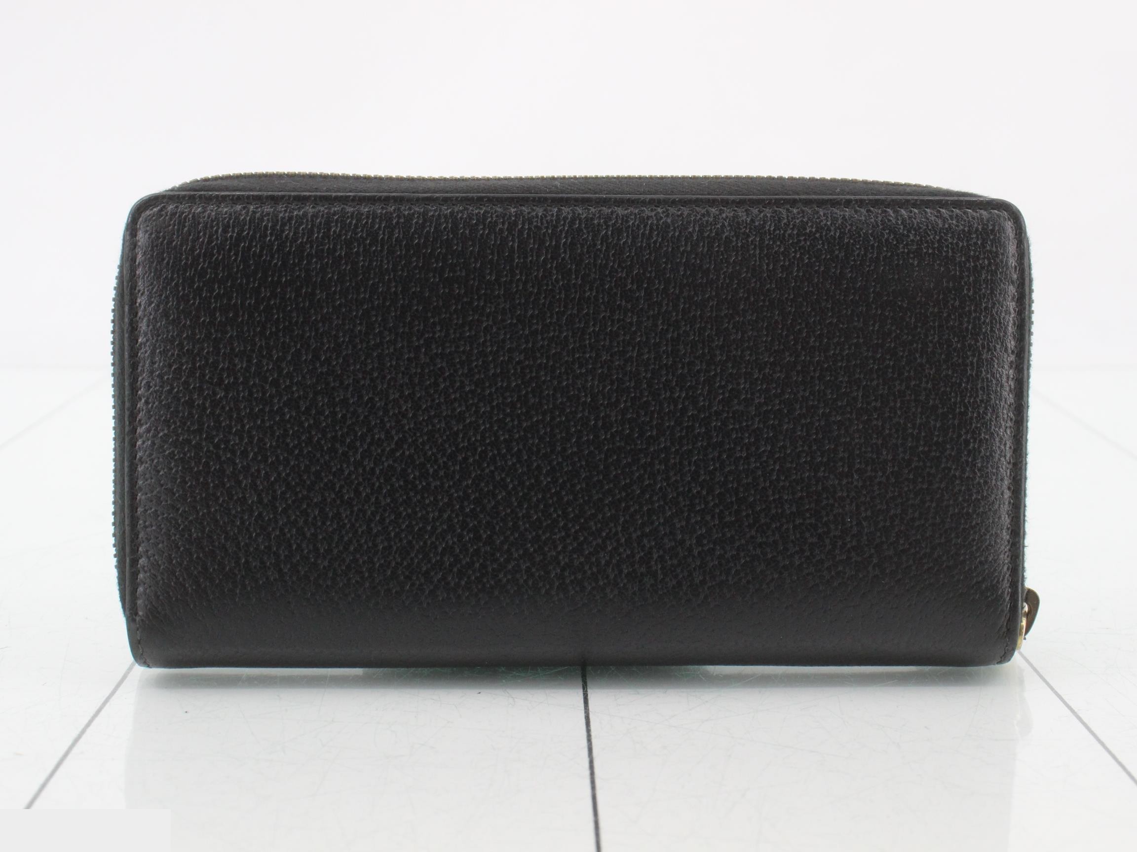Leather Sherry Line Round Zipper Long Wallet — view 2