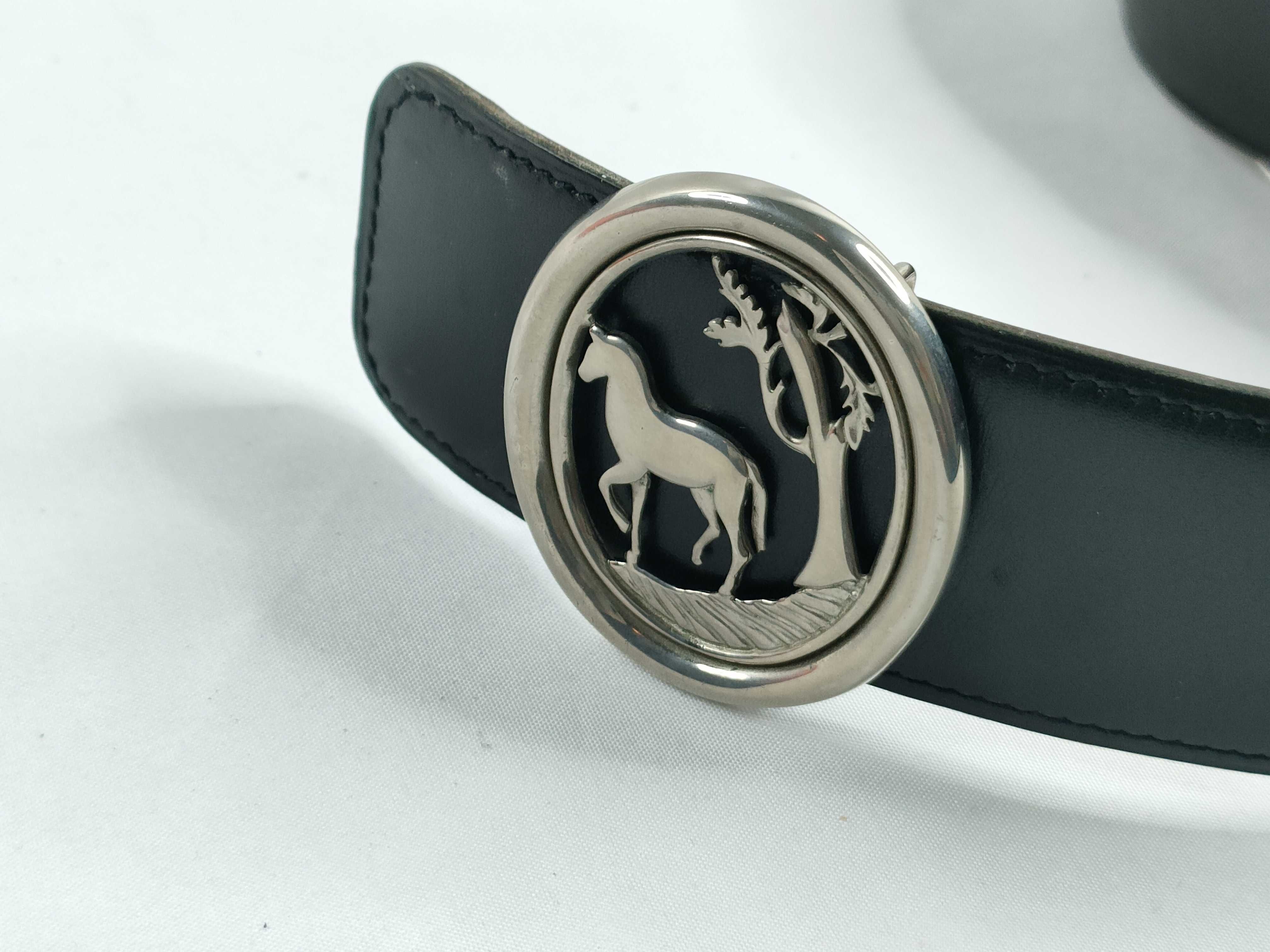 belt, horse buckle, black, with box. — view 3