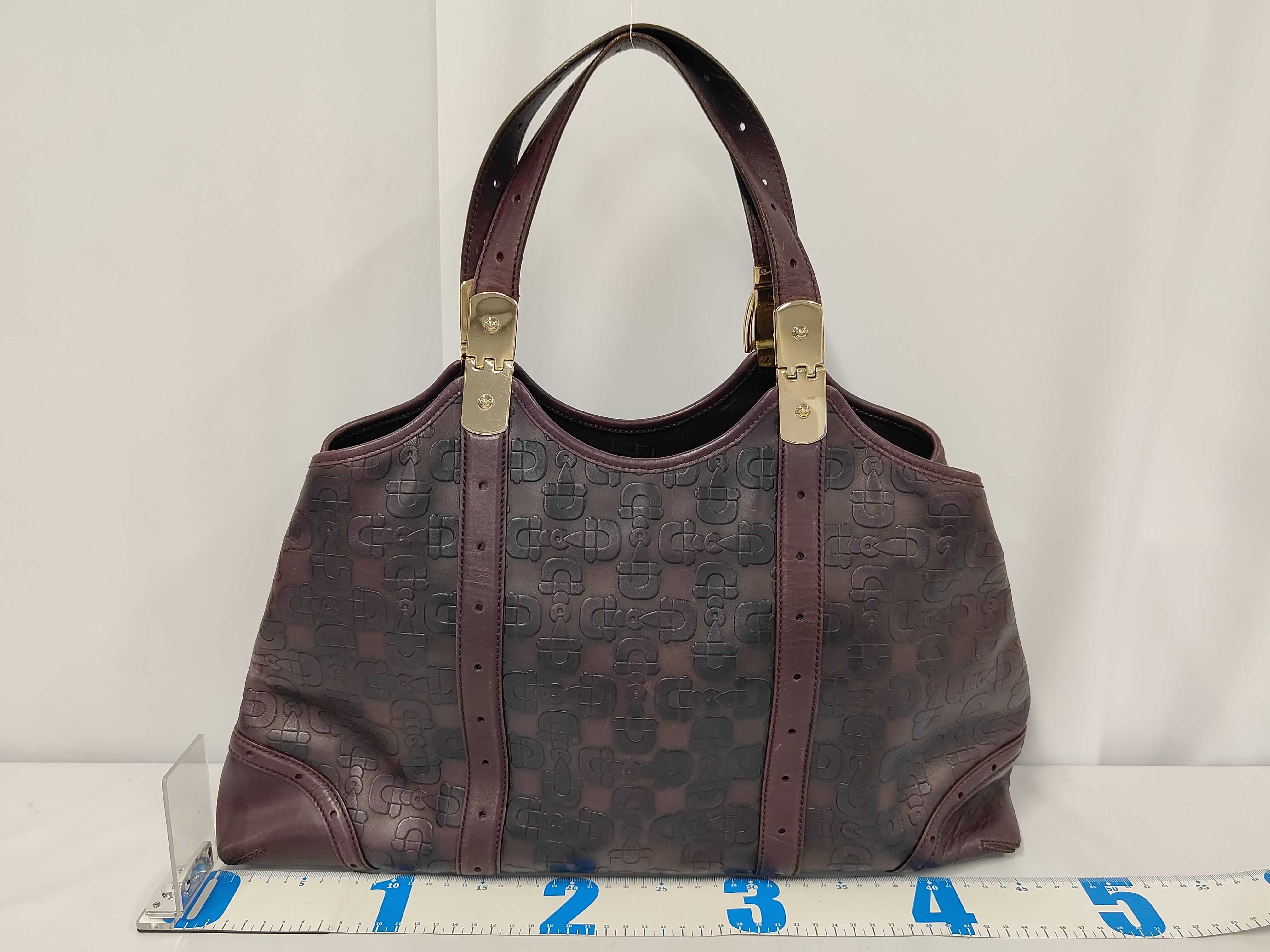 Horsebit Embossed Leather Handbag — view 2