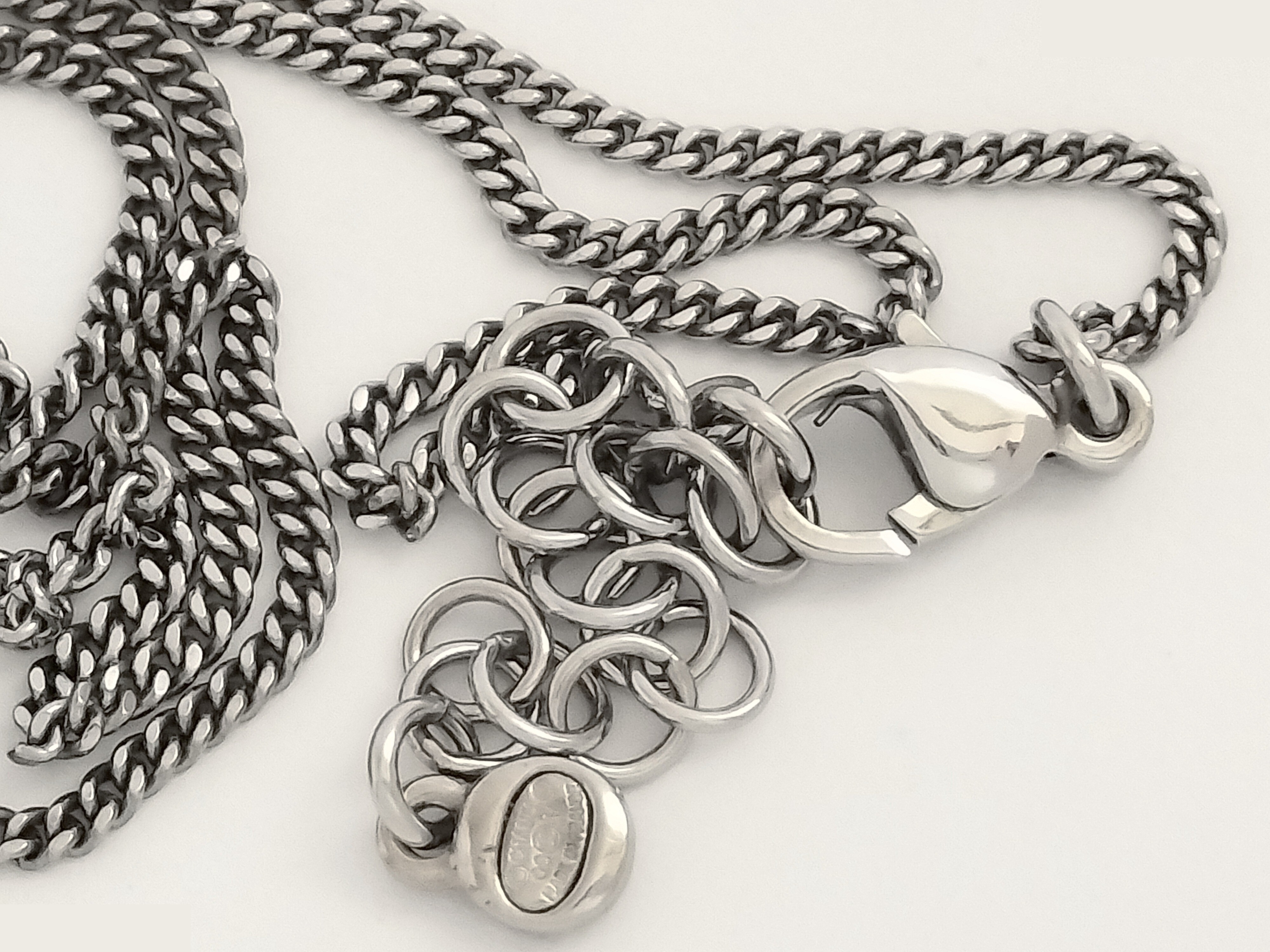 Coco Bijou Rhinestone Silver Necklace (Chain approx. 46cm) — view 4