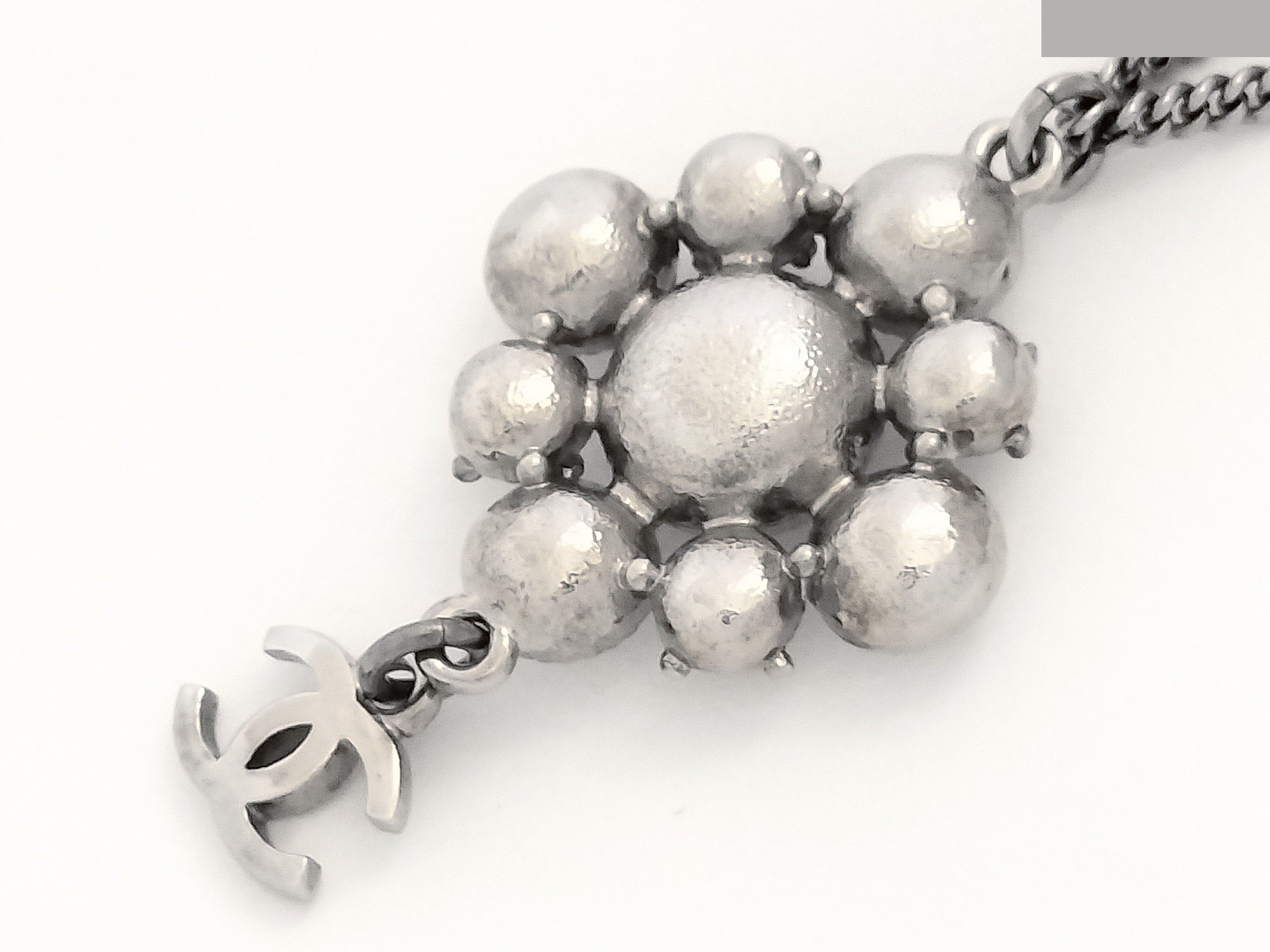 Coco Bijou Rhinestone Silver Necklace (Chain approx. 46cm) — view 6