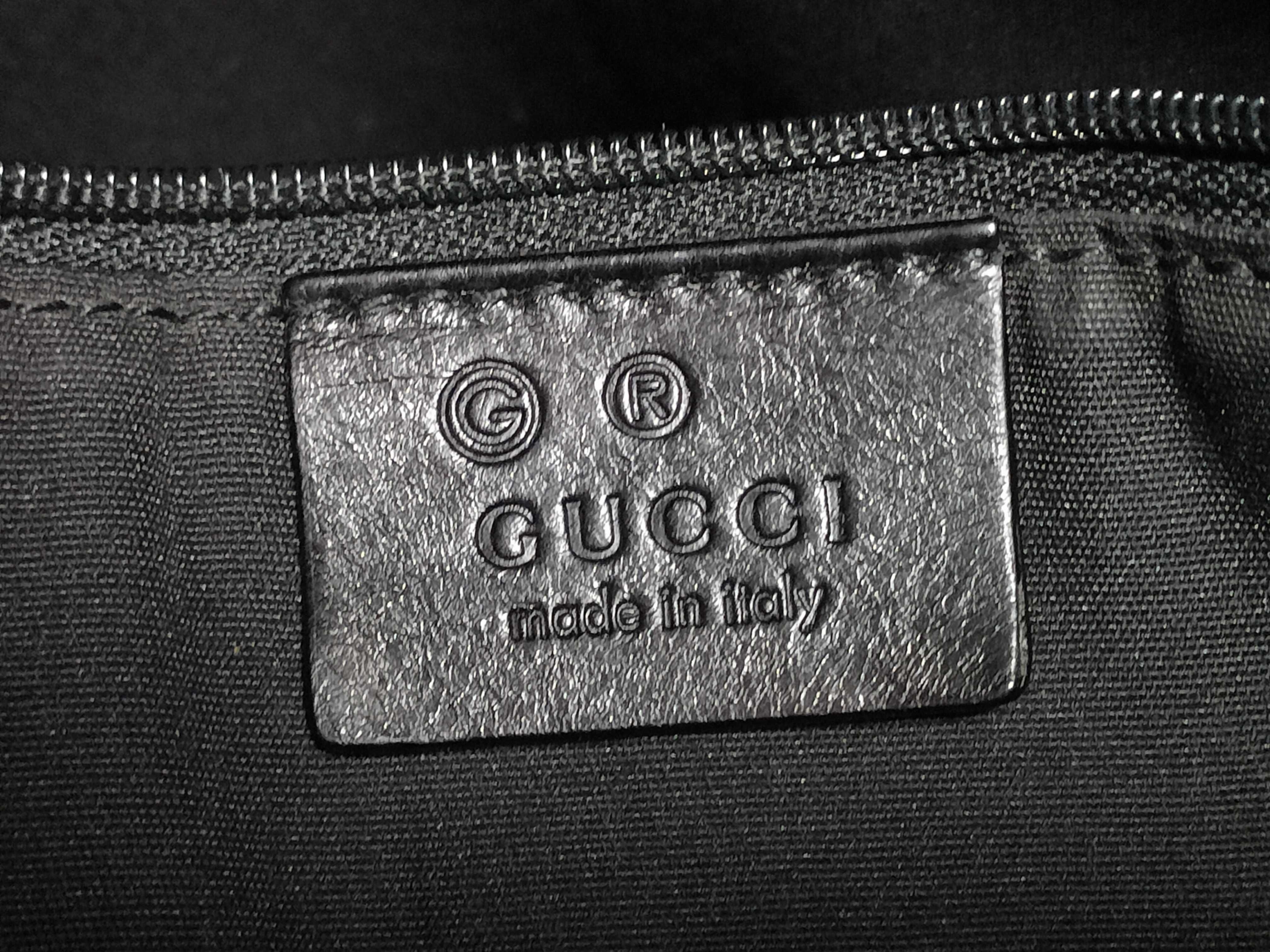 Guccissima Leather Tote Bag, Shoulder Bag, Black, Serial Number Tote Bag — view 11