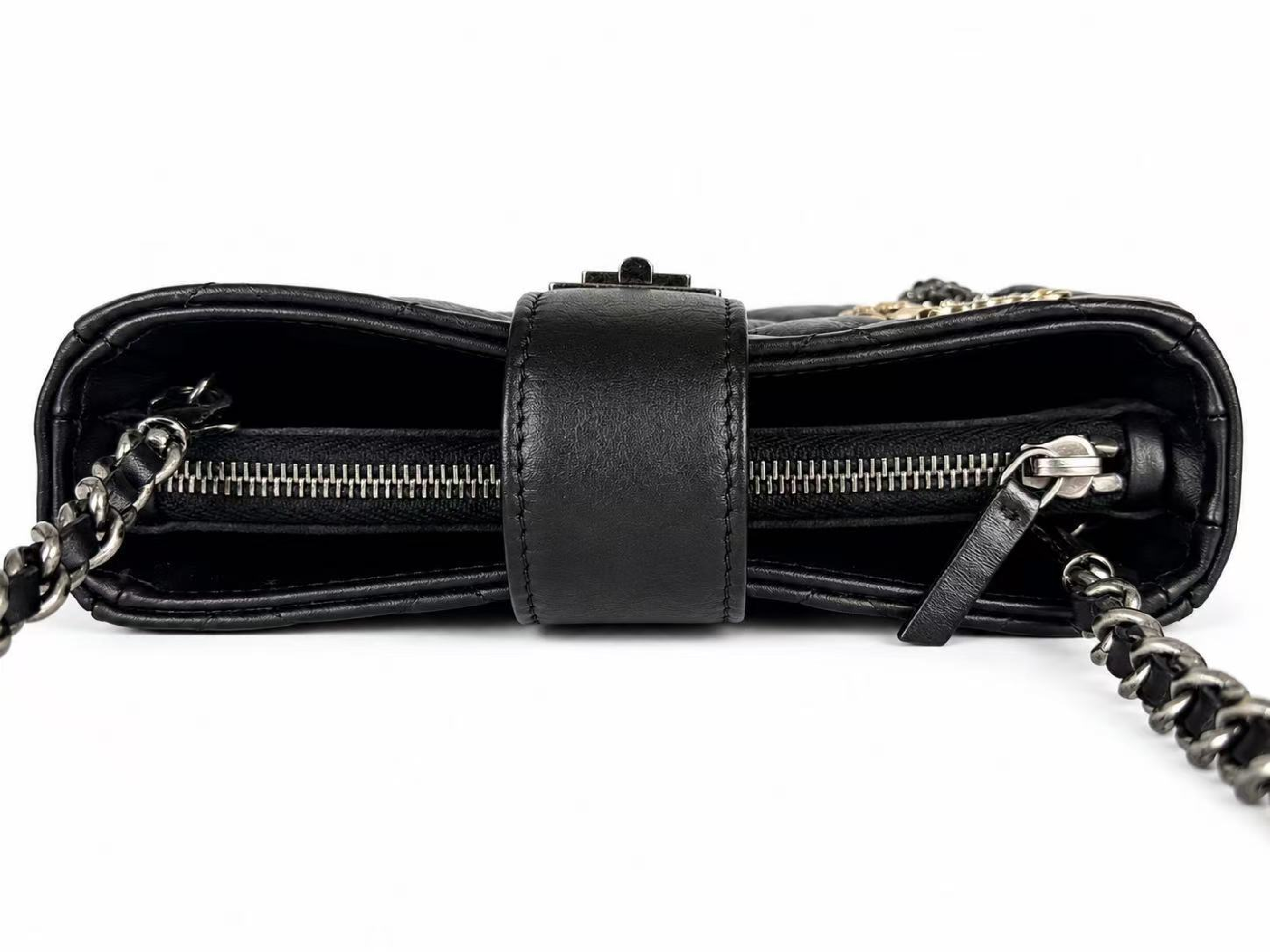Leather Lucky Charm Chain Phone Case Bag — view 4