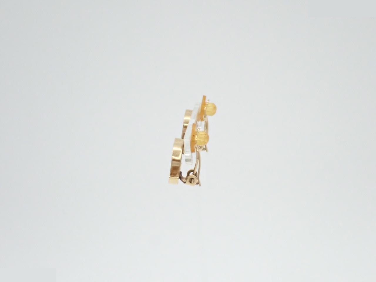 Earrings with Coco Mark design, gold — view 3