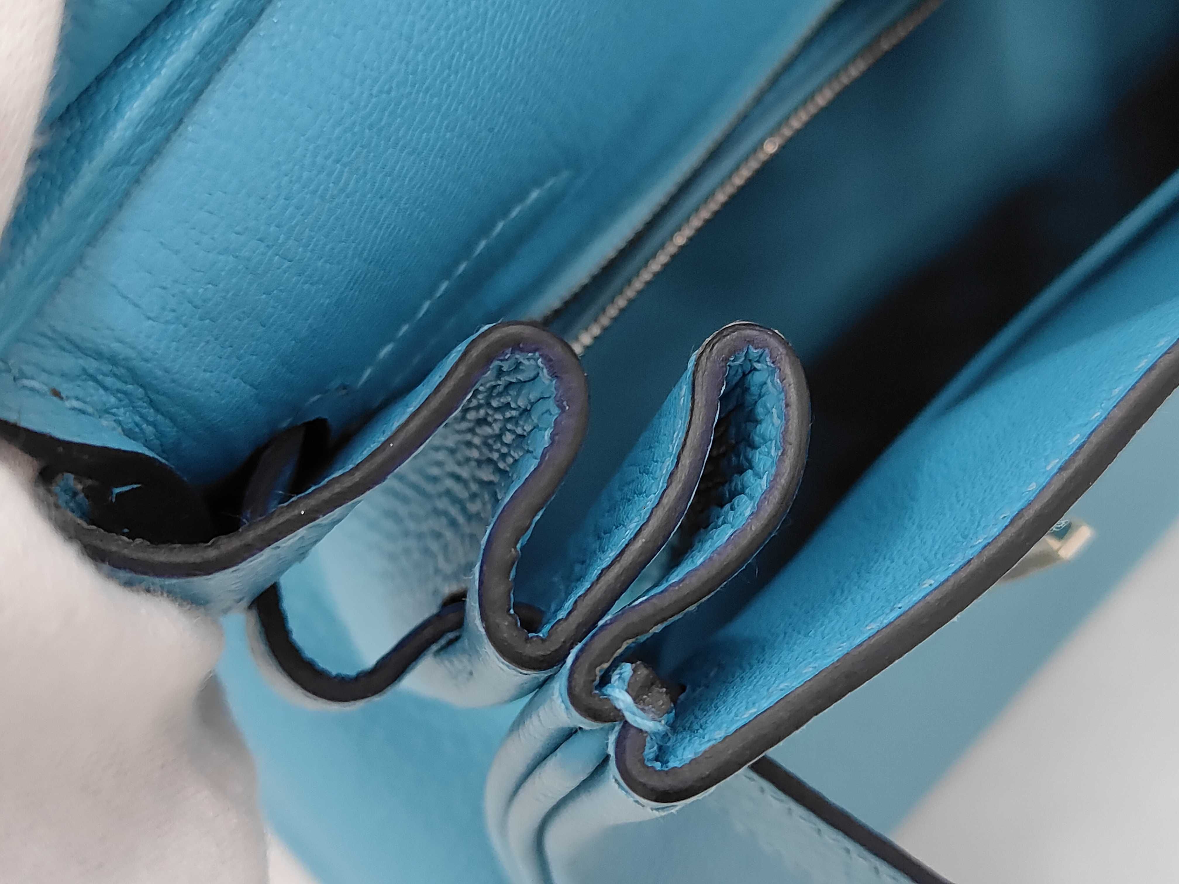 Birkin 30 Togo Leather, Light Blue, Silver Hardware, DIS921SN Handbag — view 11