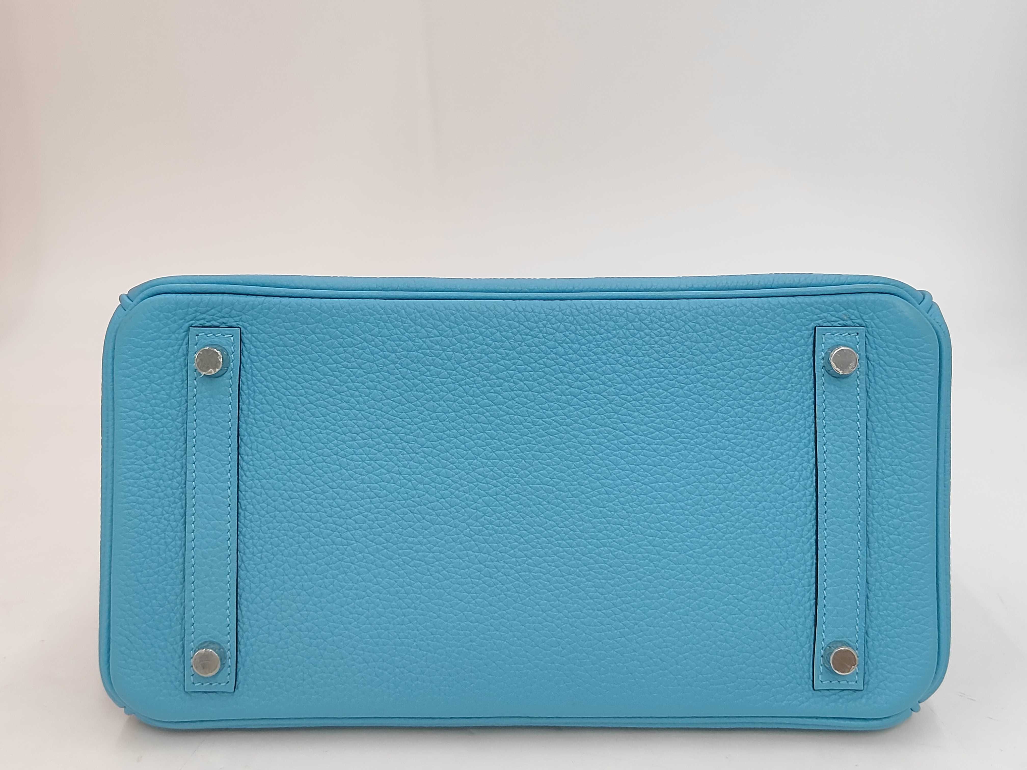 Birkin 30 Togo Leather, Light Blue, Silver Hardware, DIS921SN Handbag — view 4