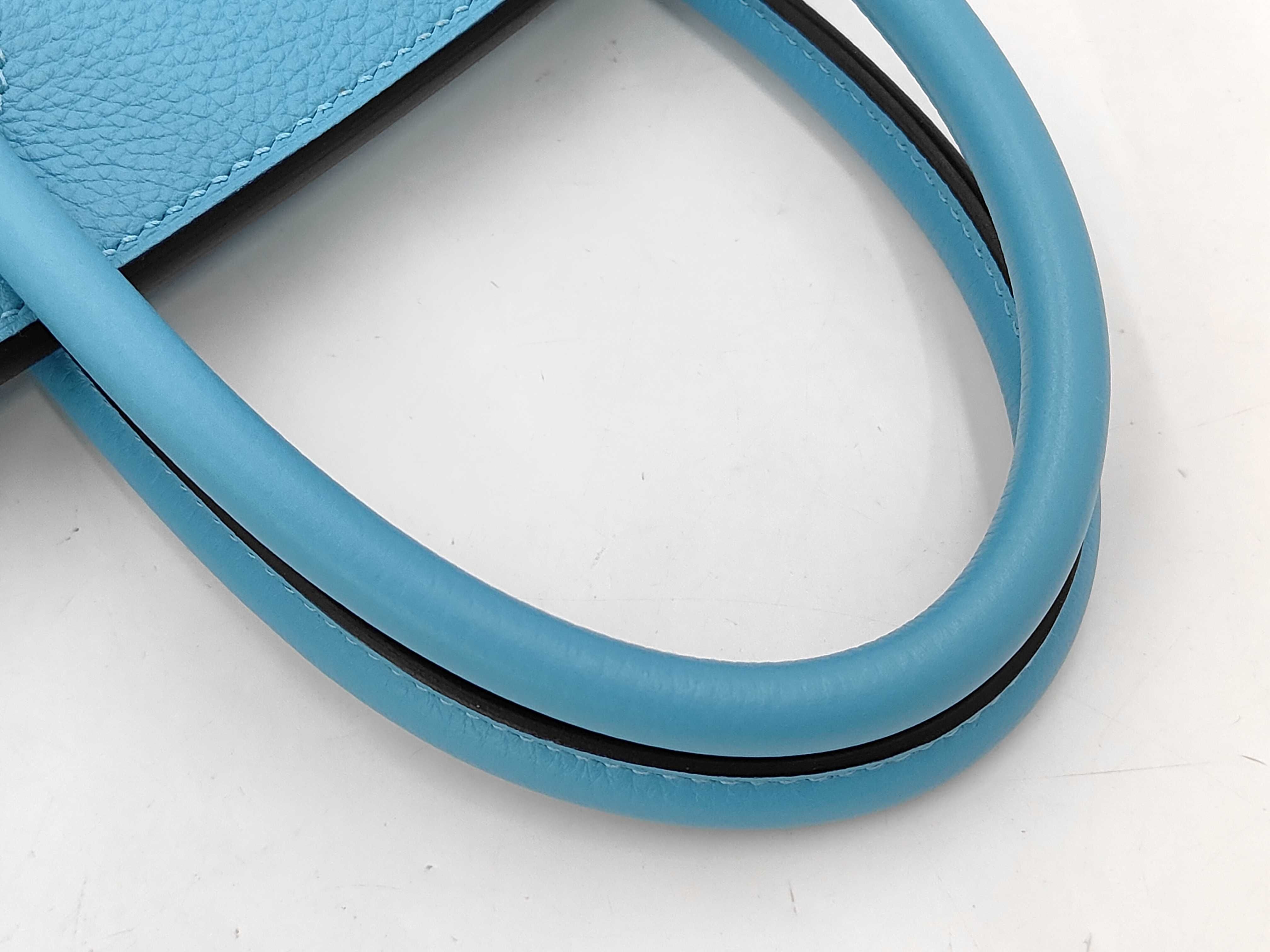 Birkin 30 Togo Leather, Light Blue, Silver Hardware, DIS921SN Handbag — view 5