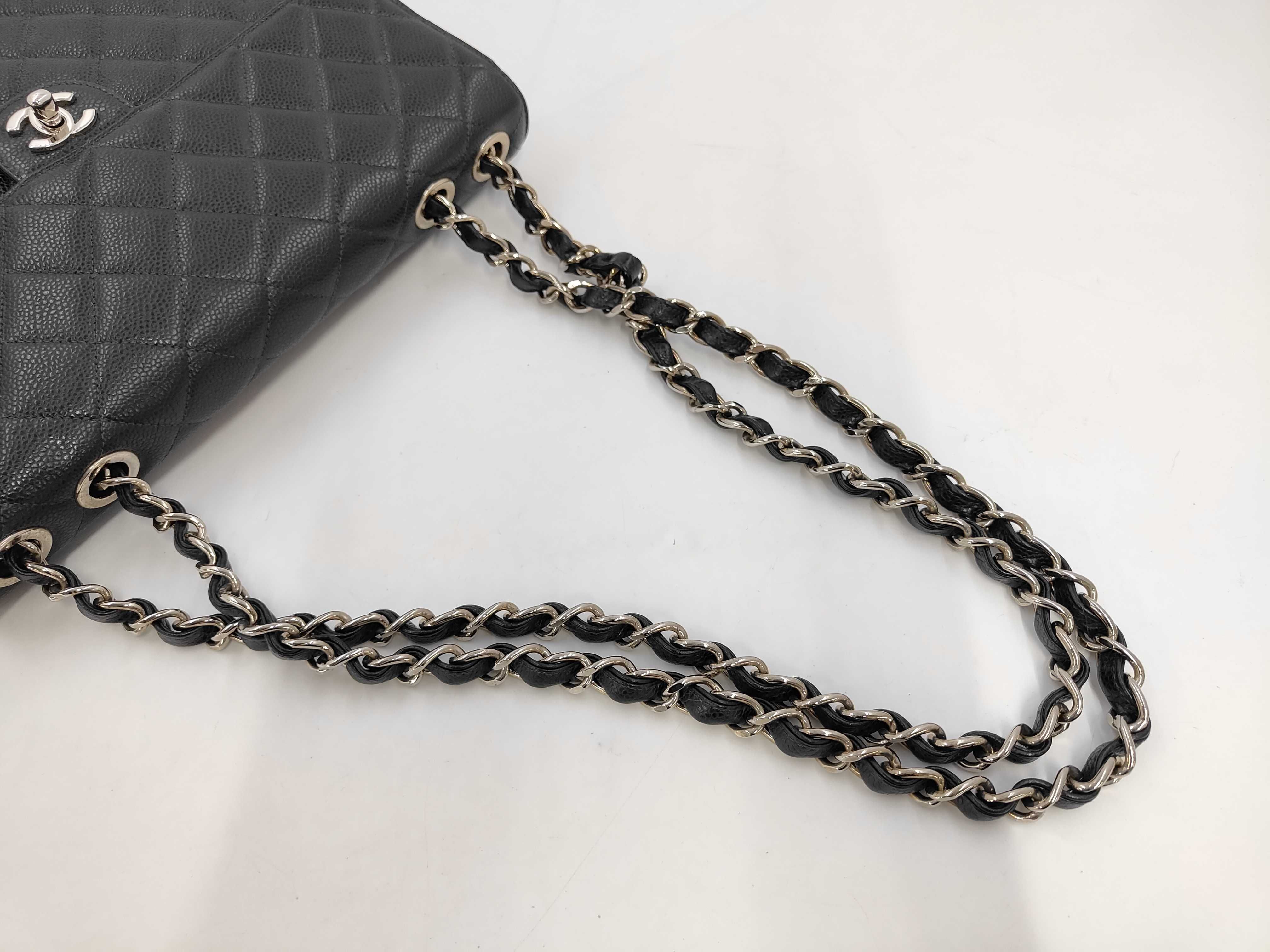 Large Matelassé Caviar Shoulder Bag — view 5