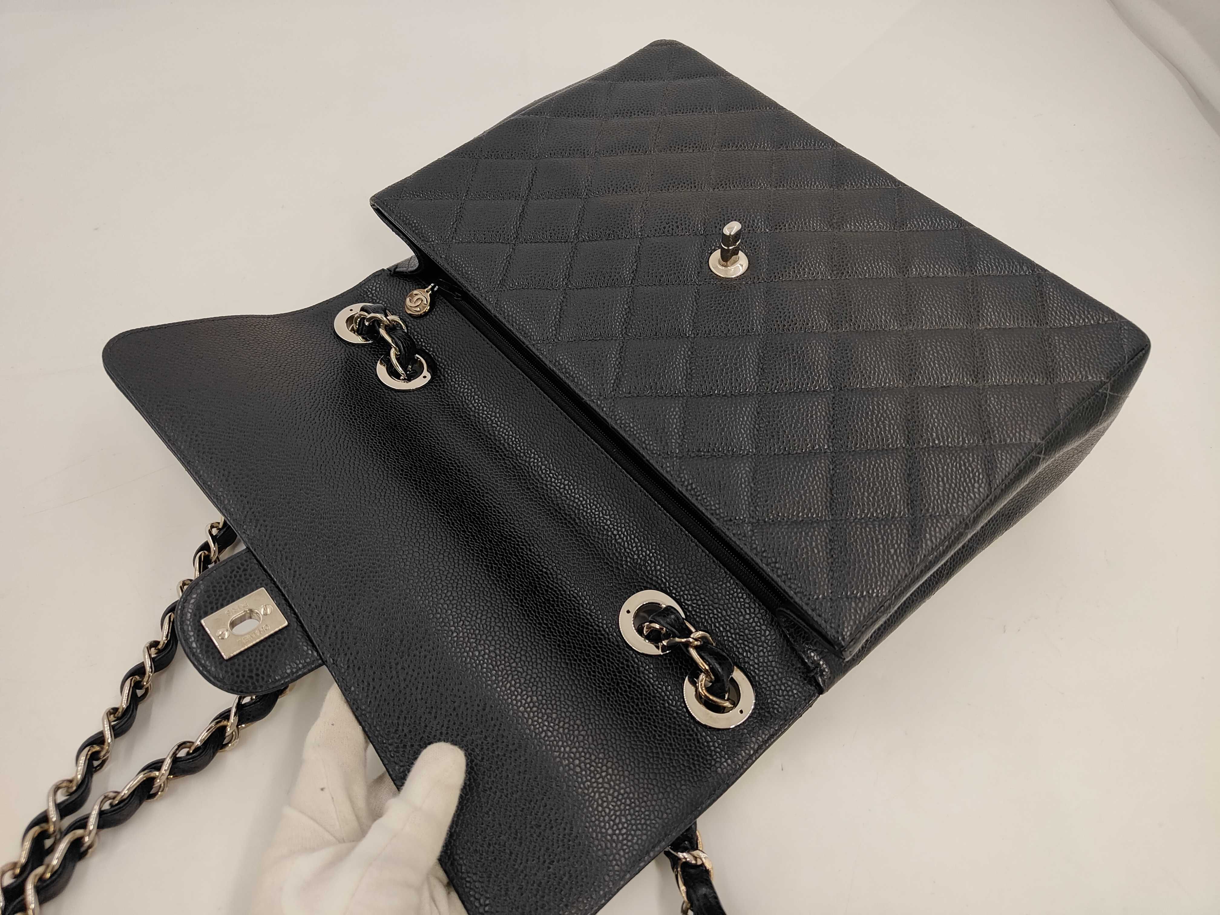 Large Matelassé Caviar Shoulder Bag — view 8