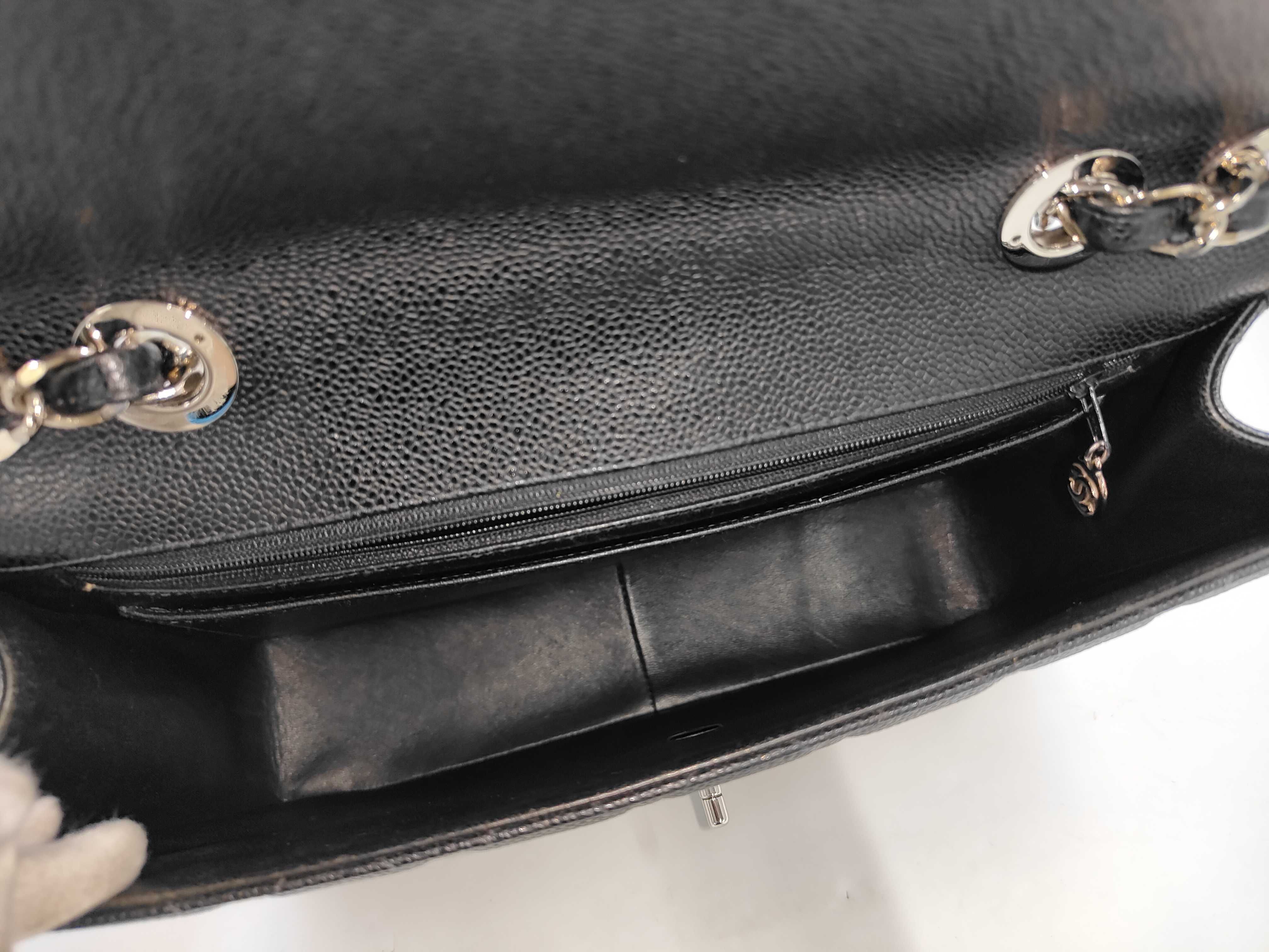 Large Matelassé Caviar Shoulder Bag — view 9